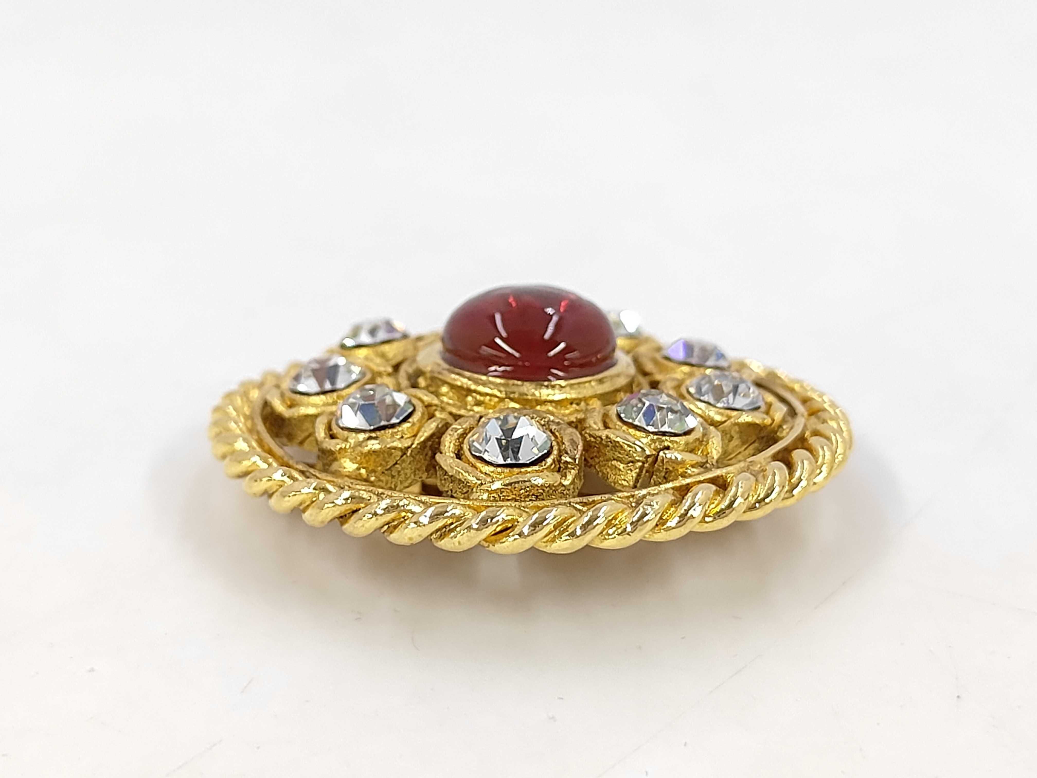 Gripoix Rhinestone Brooch — view 3