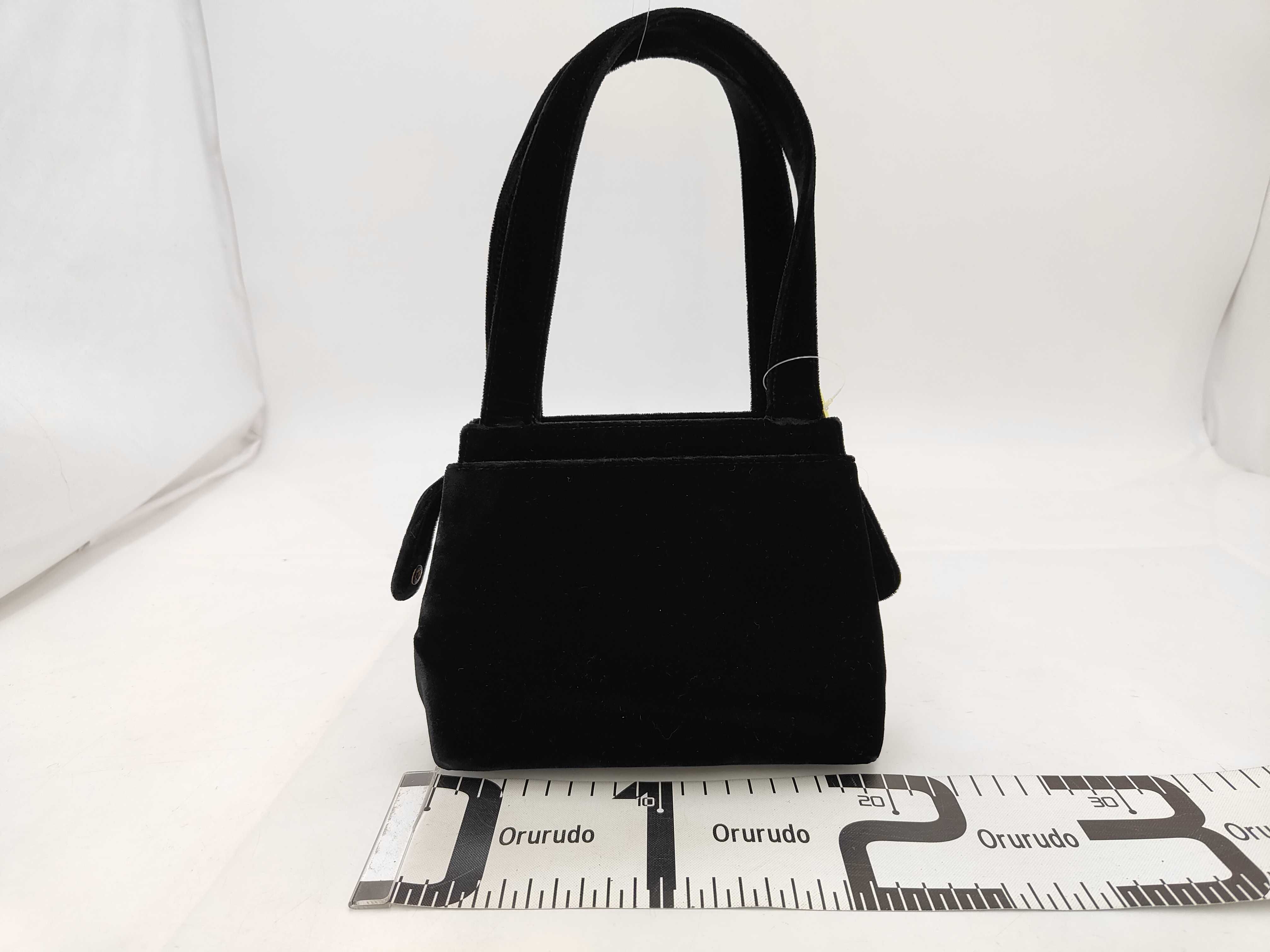 Velour Handbag with Turnlock Motif — view 2