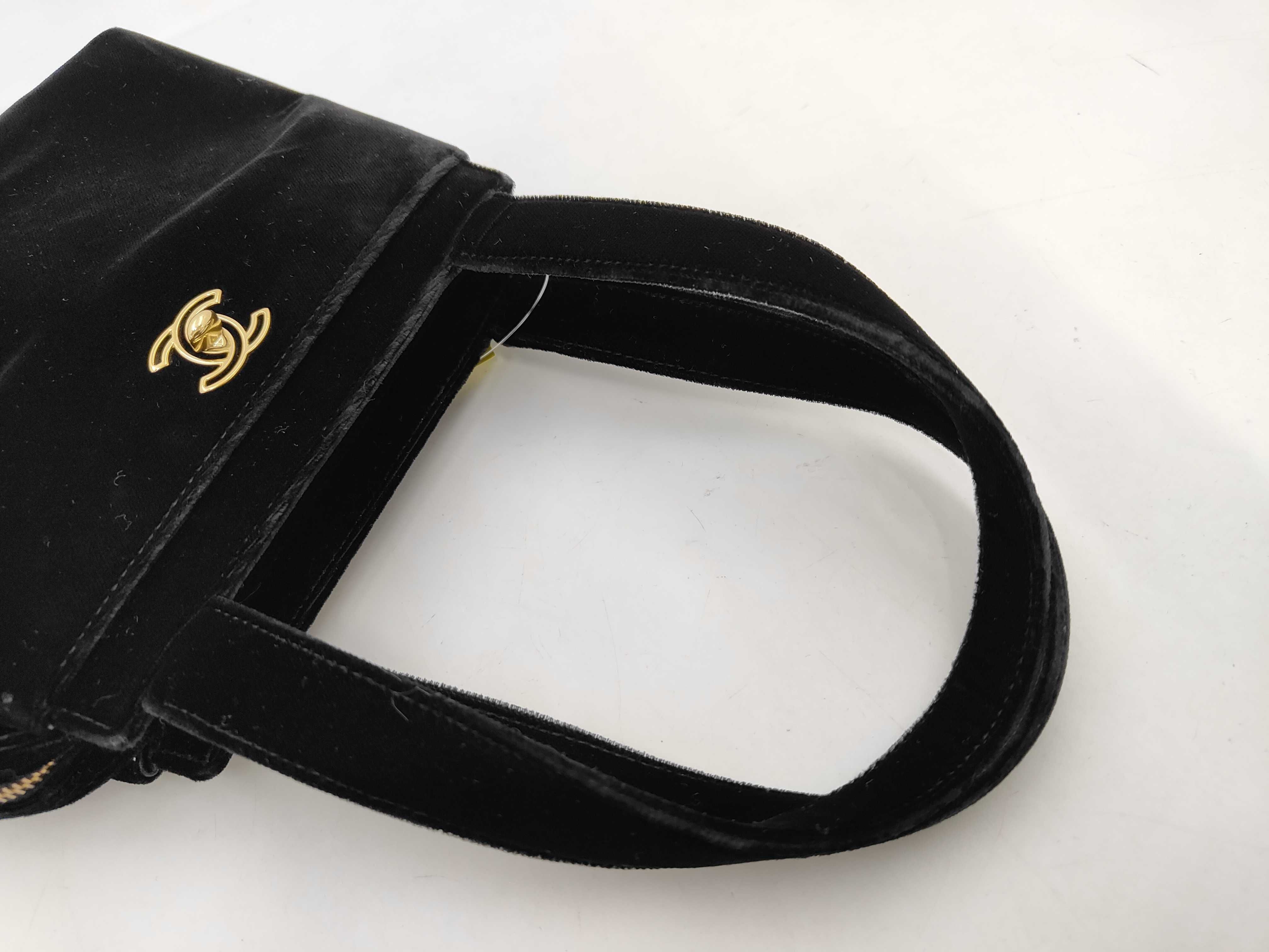 Velour Handbag with Turnlock Motif — view 4