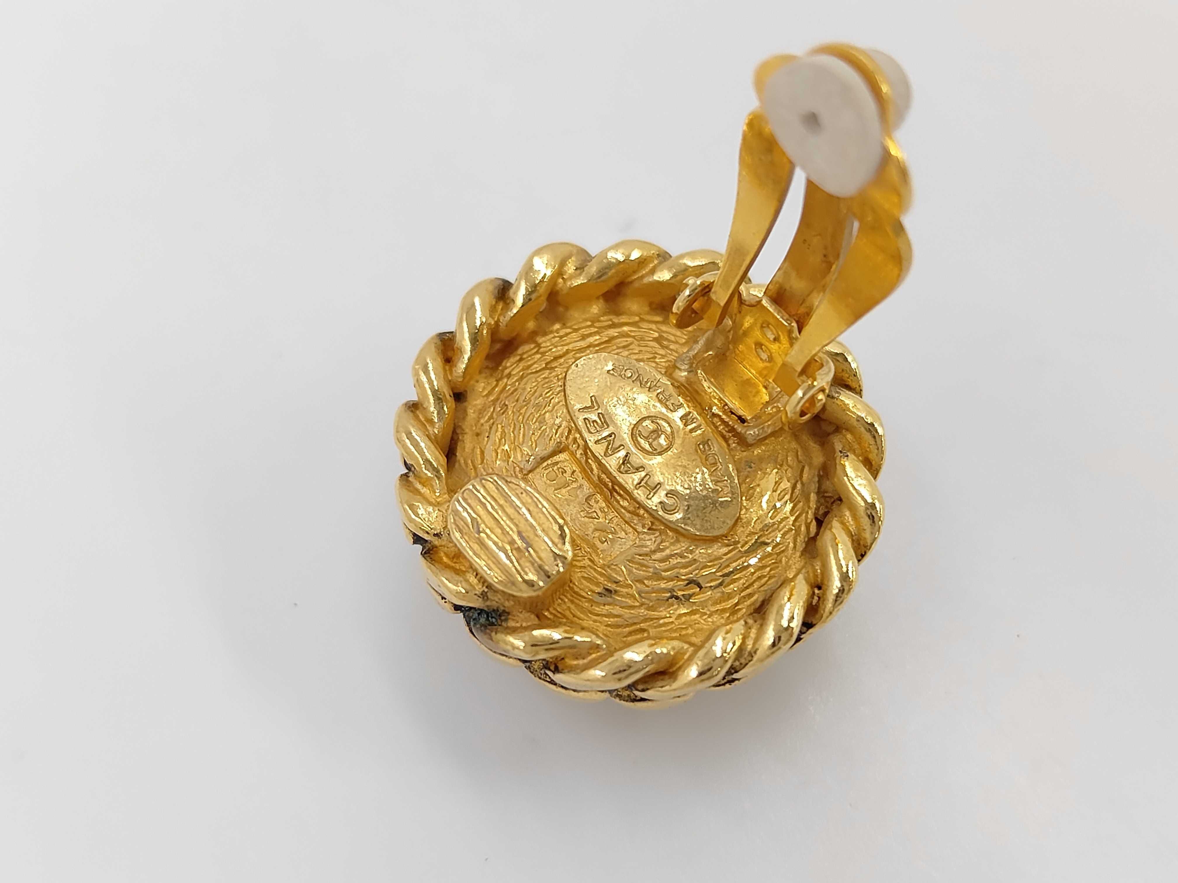 Gold Plated Vintage Pearl Earrings — view 5