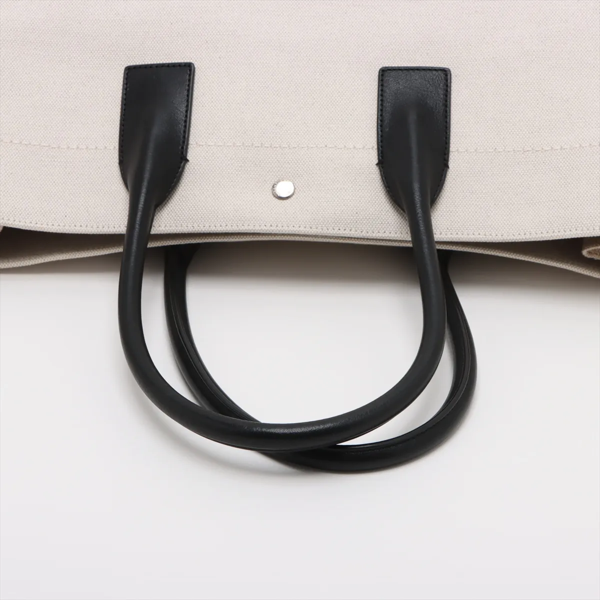 Rive Gauche Canvas x Leather Tote Bag Beige x Black 509415 — view 5