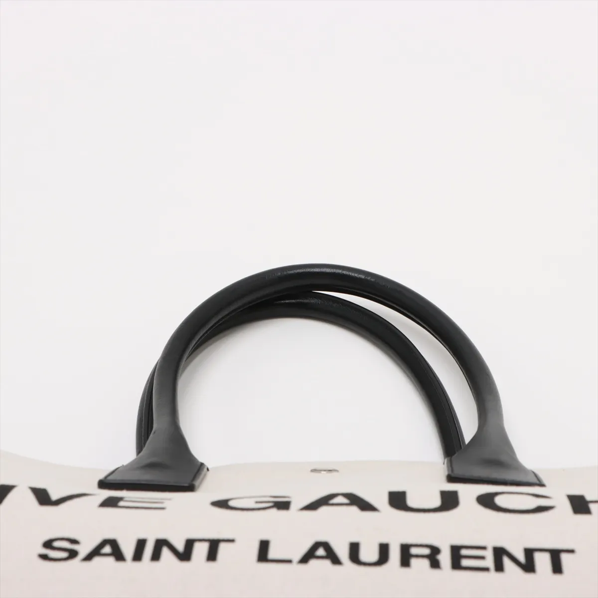 Rive Gauche Canvas x Leather Tote Bag Beige x Black 509415 — view 6