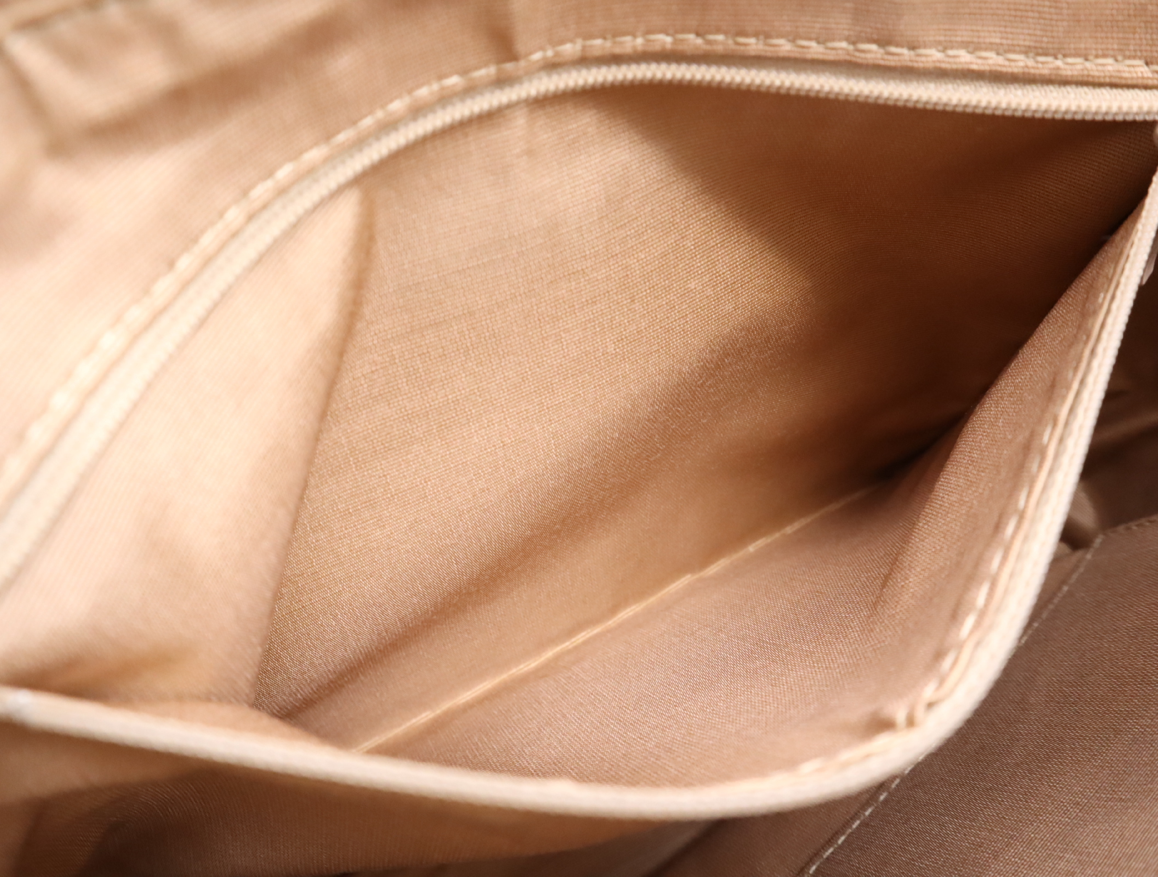 Canvas x Leather Nova Check Tote Bag, Beige with Red Gold Hardware and Charm. — view 14