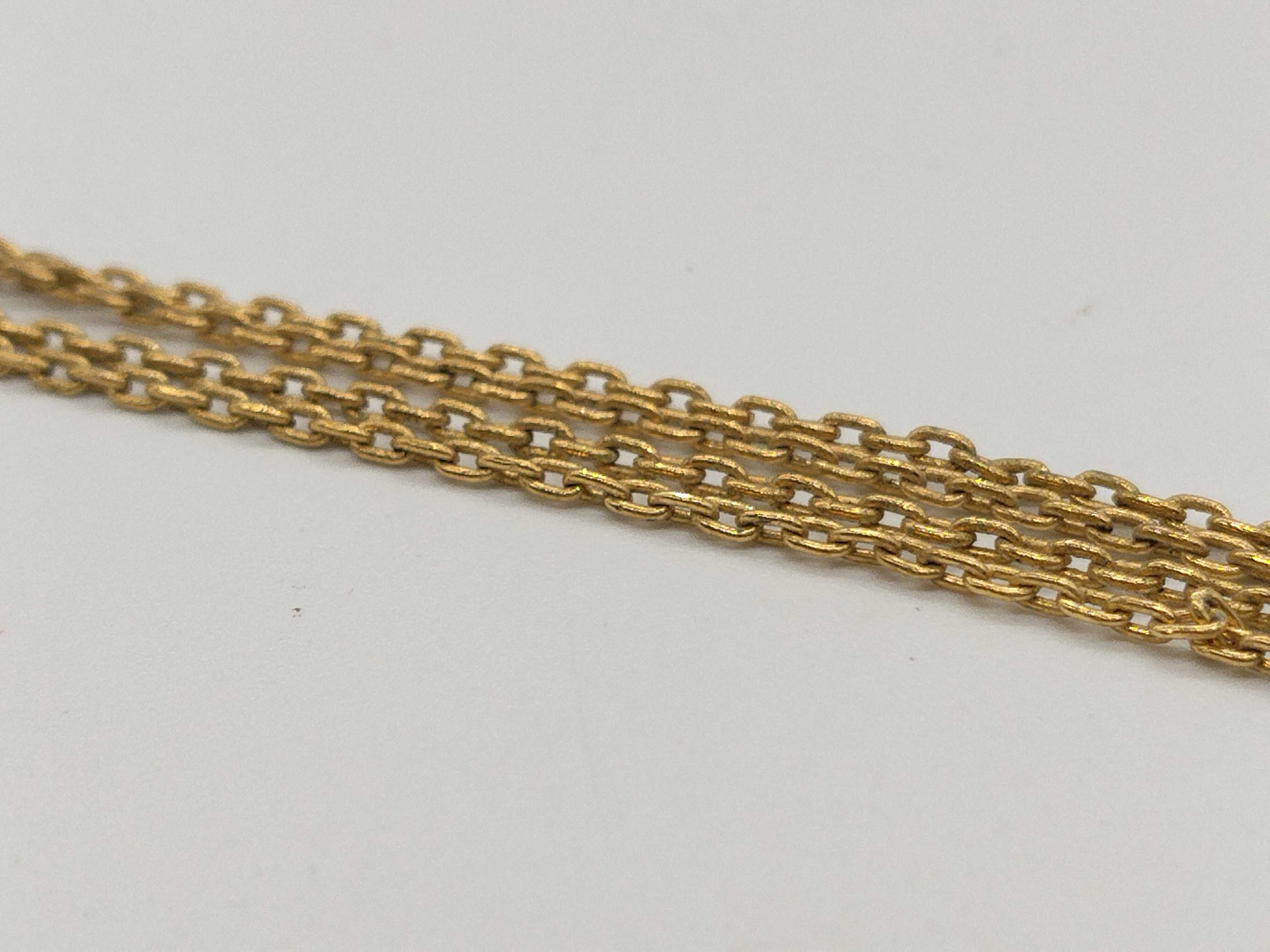 Vintage G Logo Rhinestone Gold Necklace — view 9