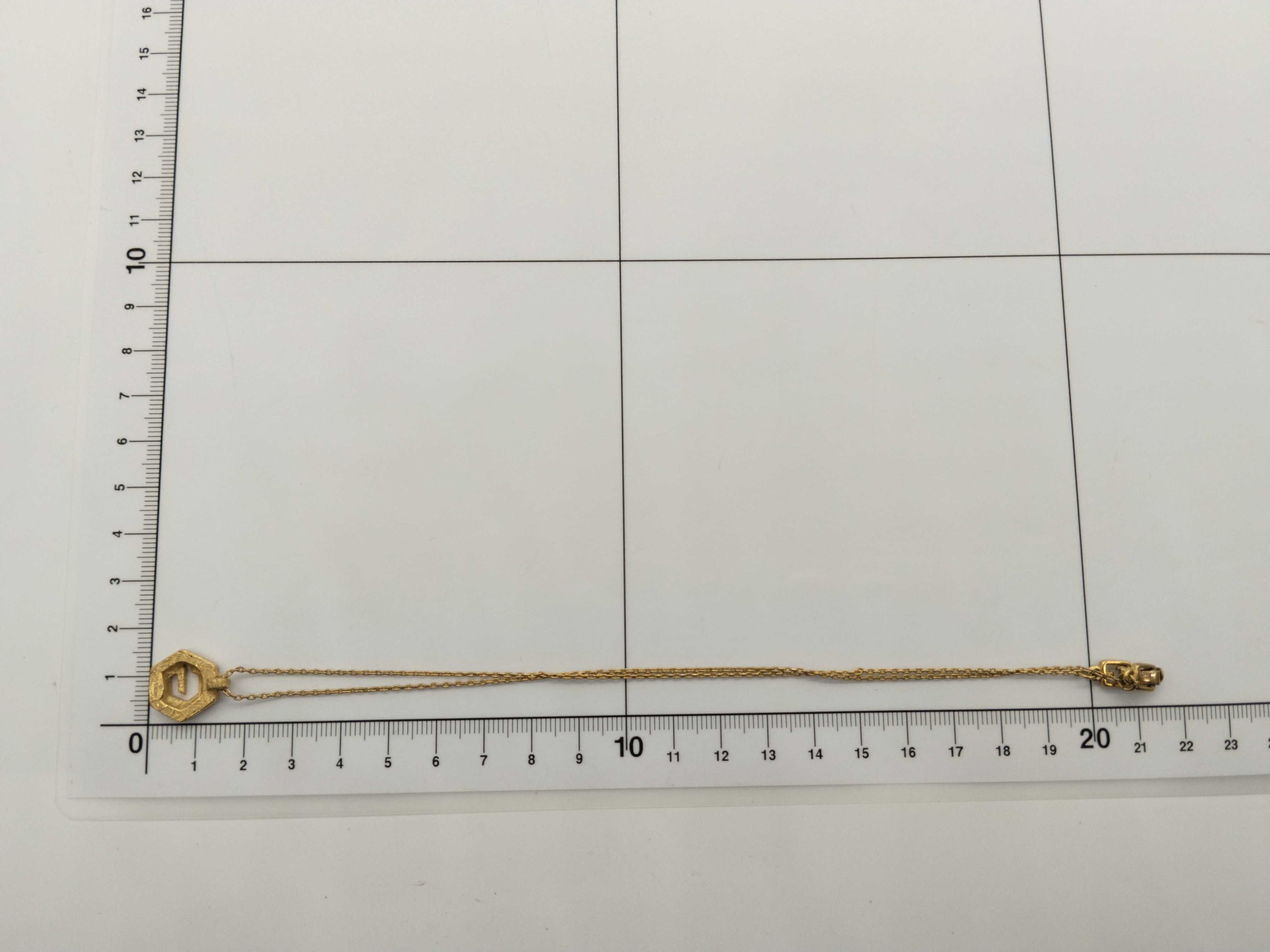 Vintage G Logo Rhinestone Gold Necklace — view 10