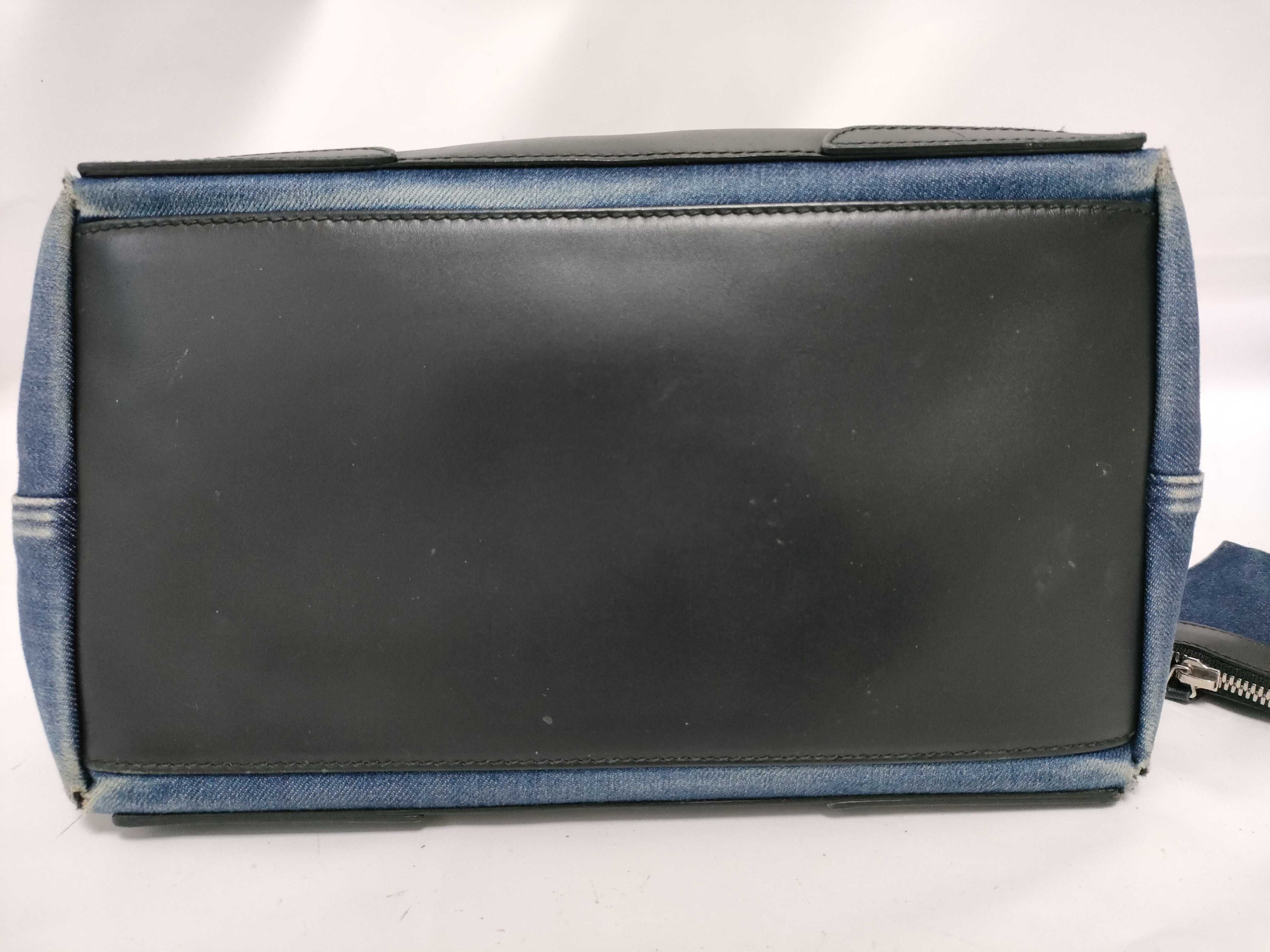 Cabas Denim x Leather 2-Way Handbag Blue Handbag — view 8