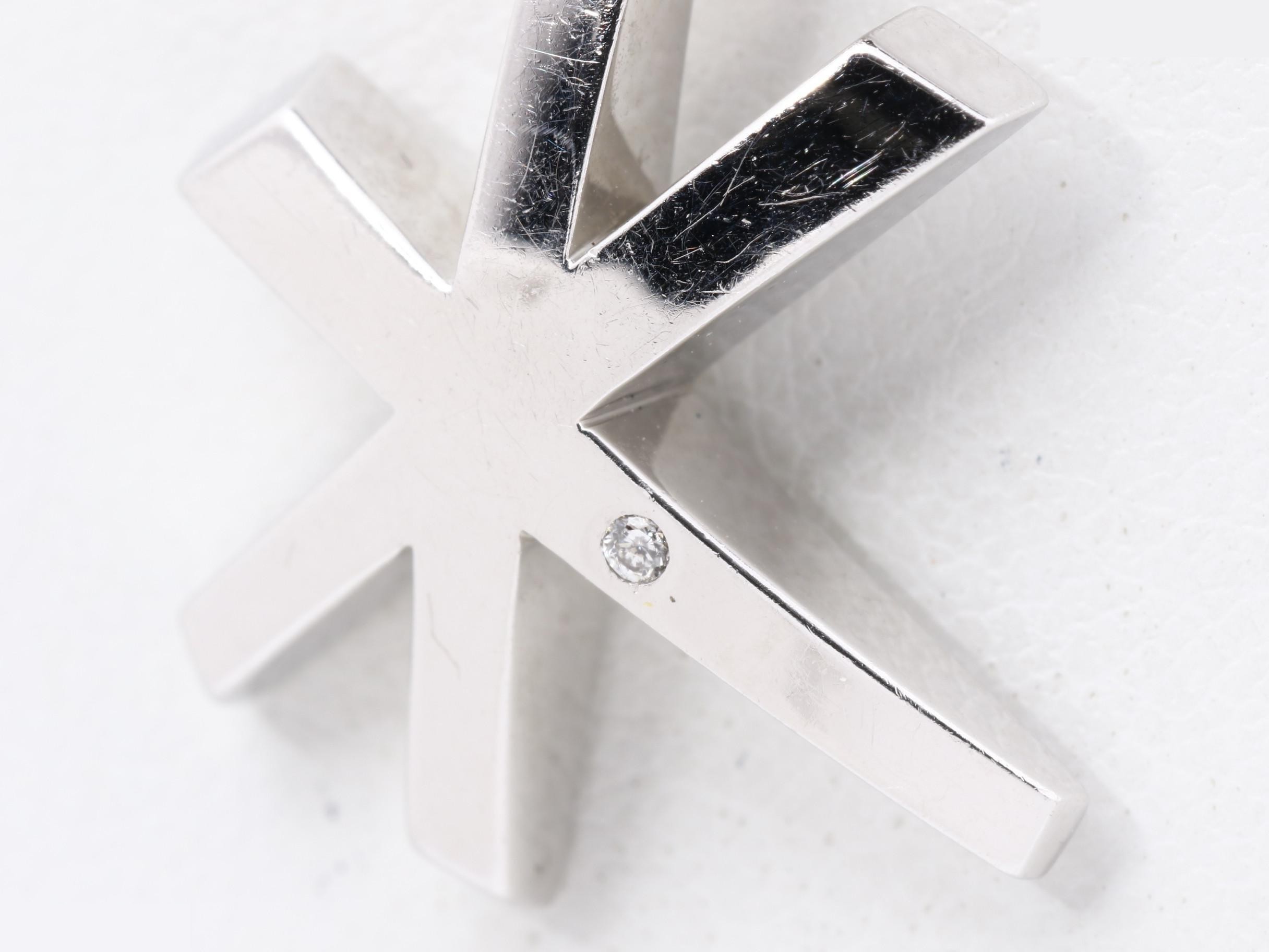 Other lines: Precious metals, necklaces, pendants, star shape, 750WG — view 3
