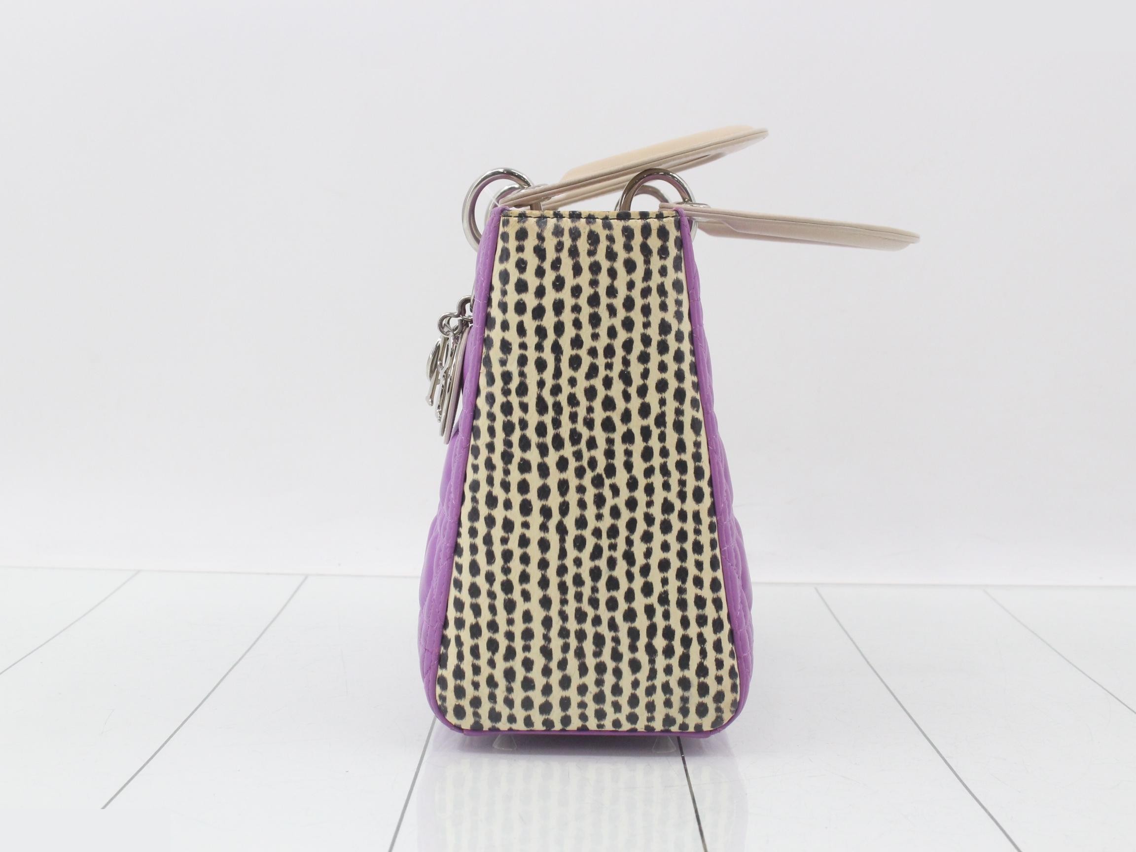 Lady Dior Cannage Lamb 2-Way Handbag — view 3