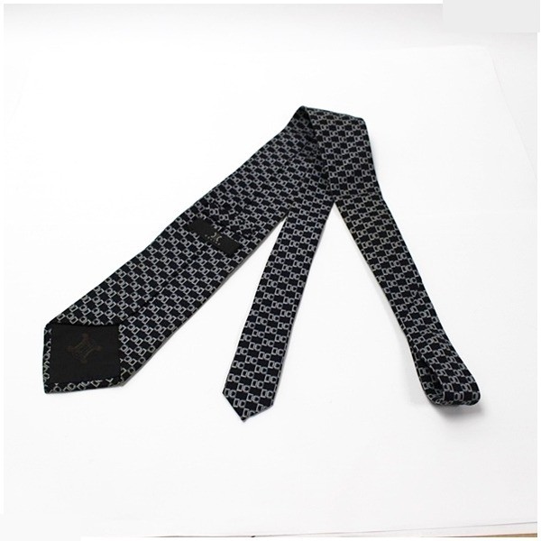 silk tie, black — view 2