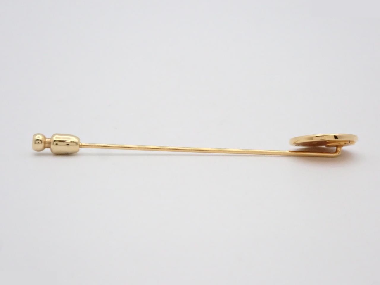 Sellier pin brooch, gold — view 3