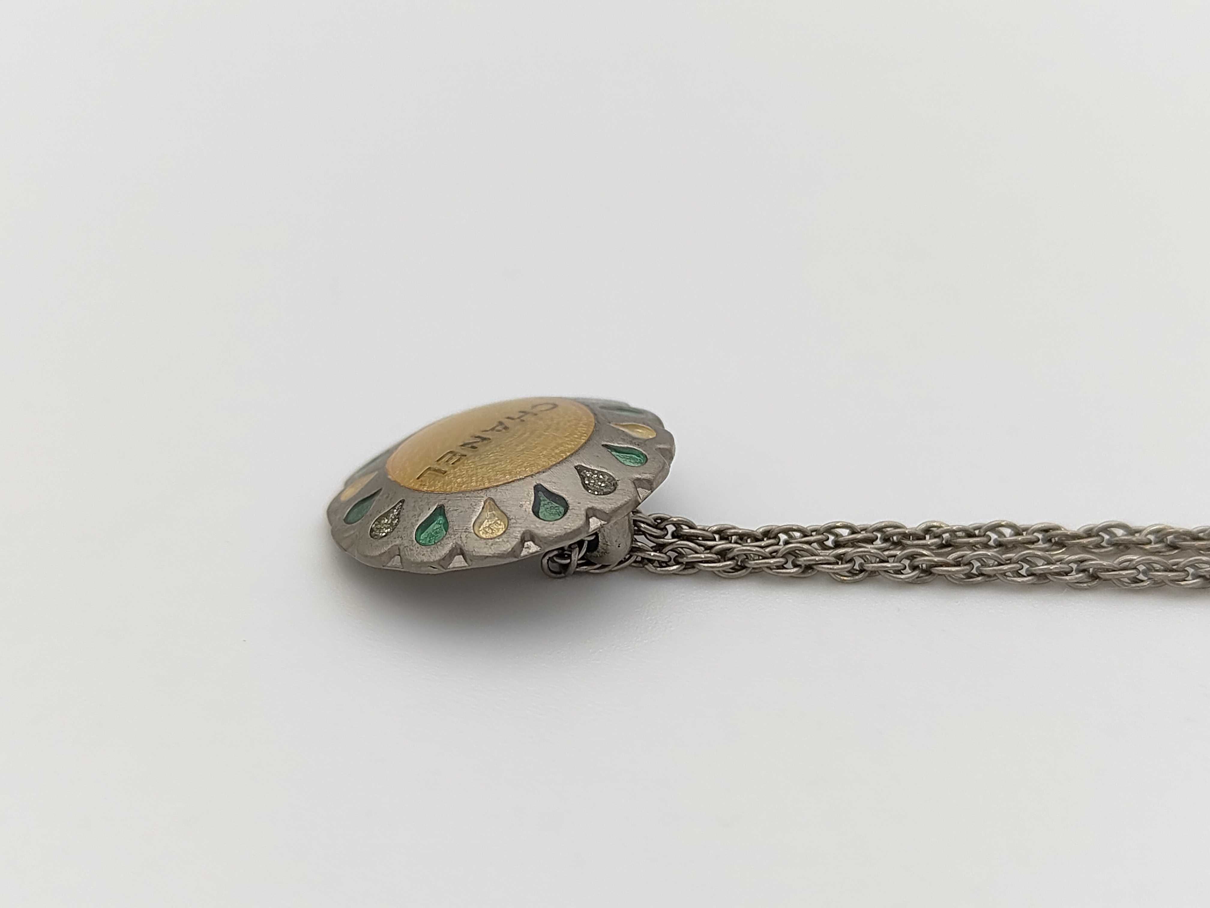 logo teardrop silver necklace — view 2
