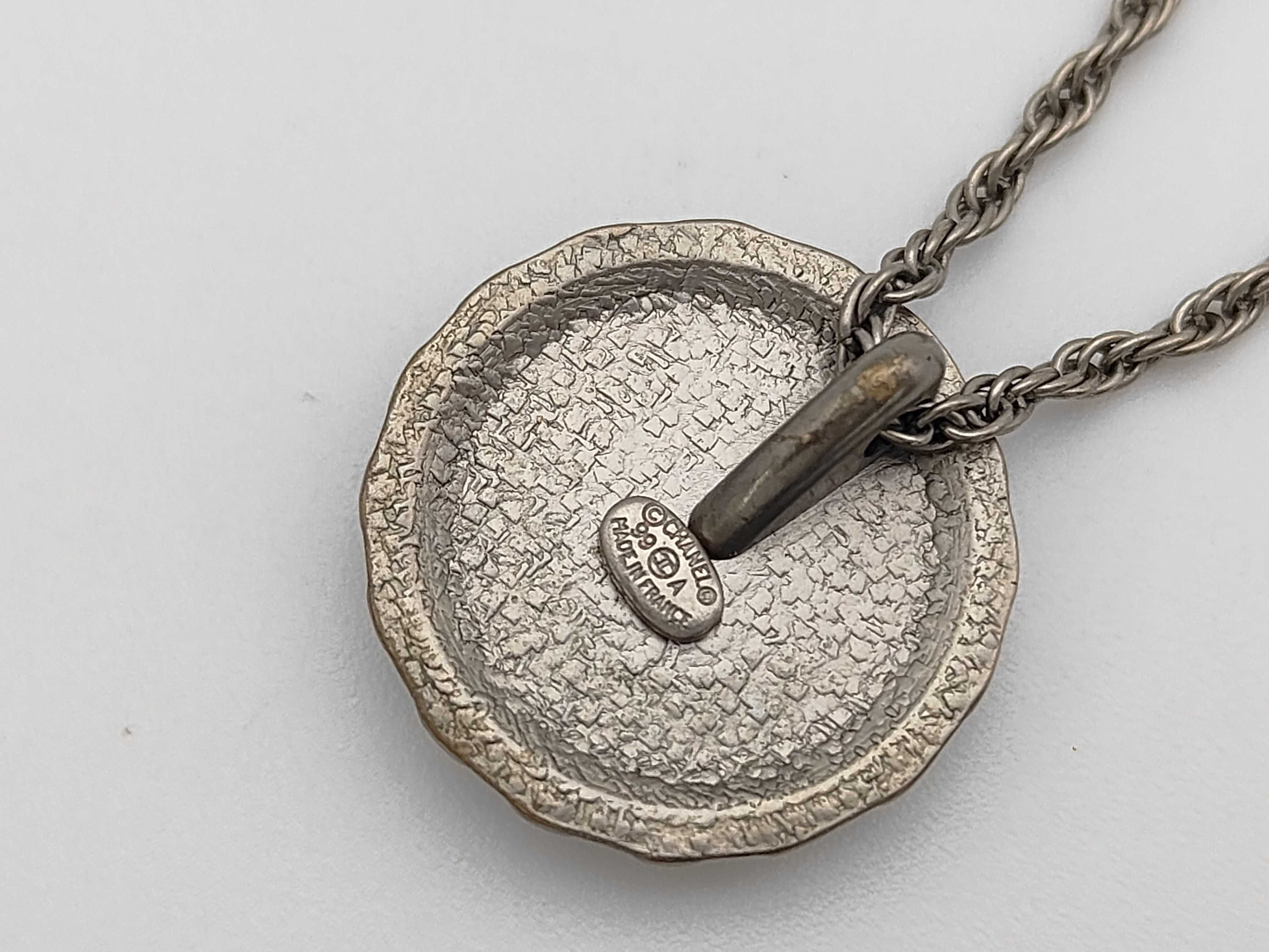 logo teardrop silver necklace — view 4