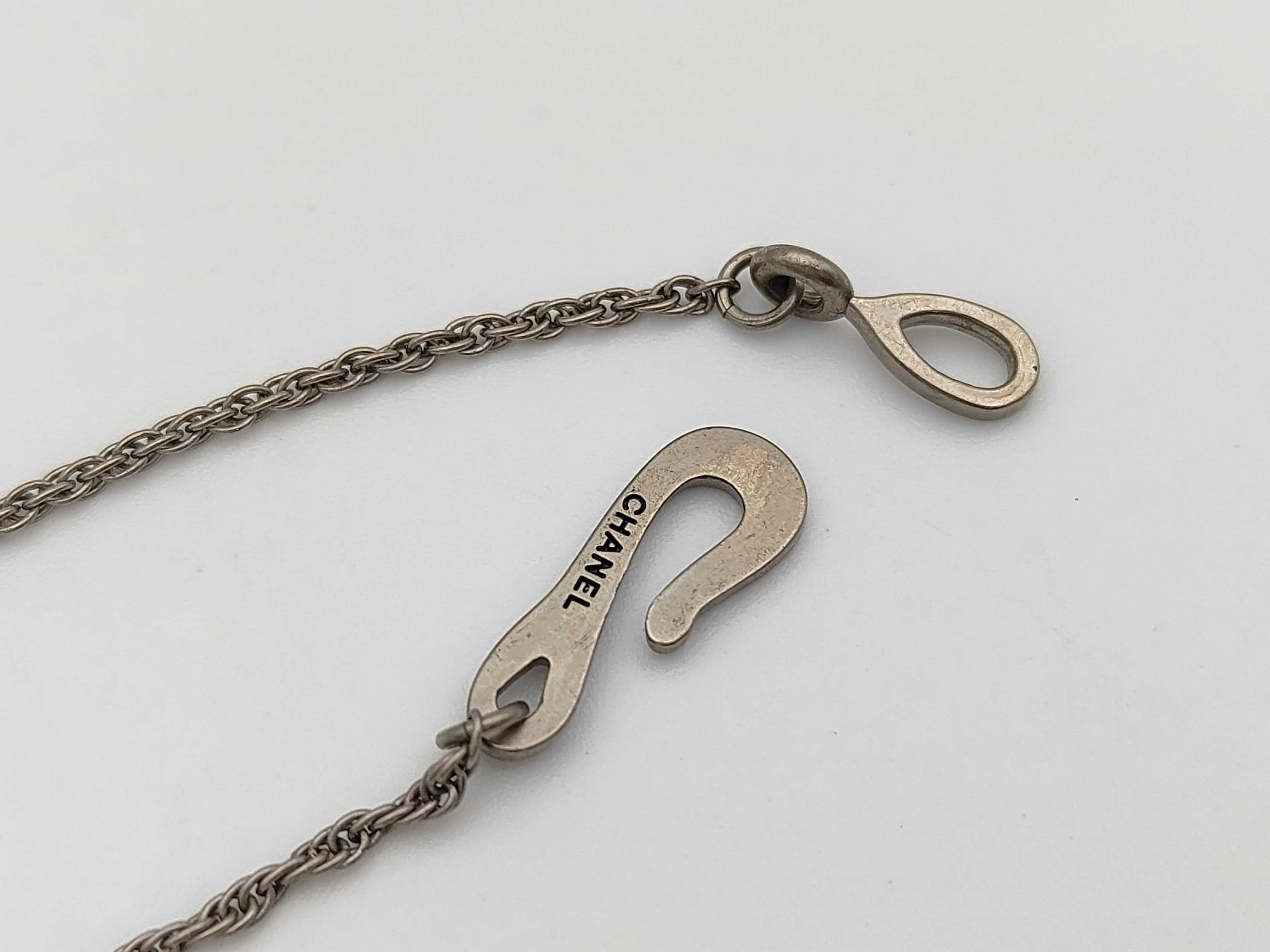 logo teardrop silver necklace — view 5