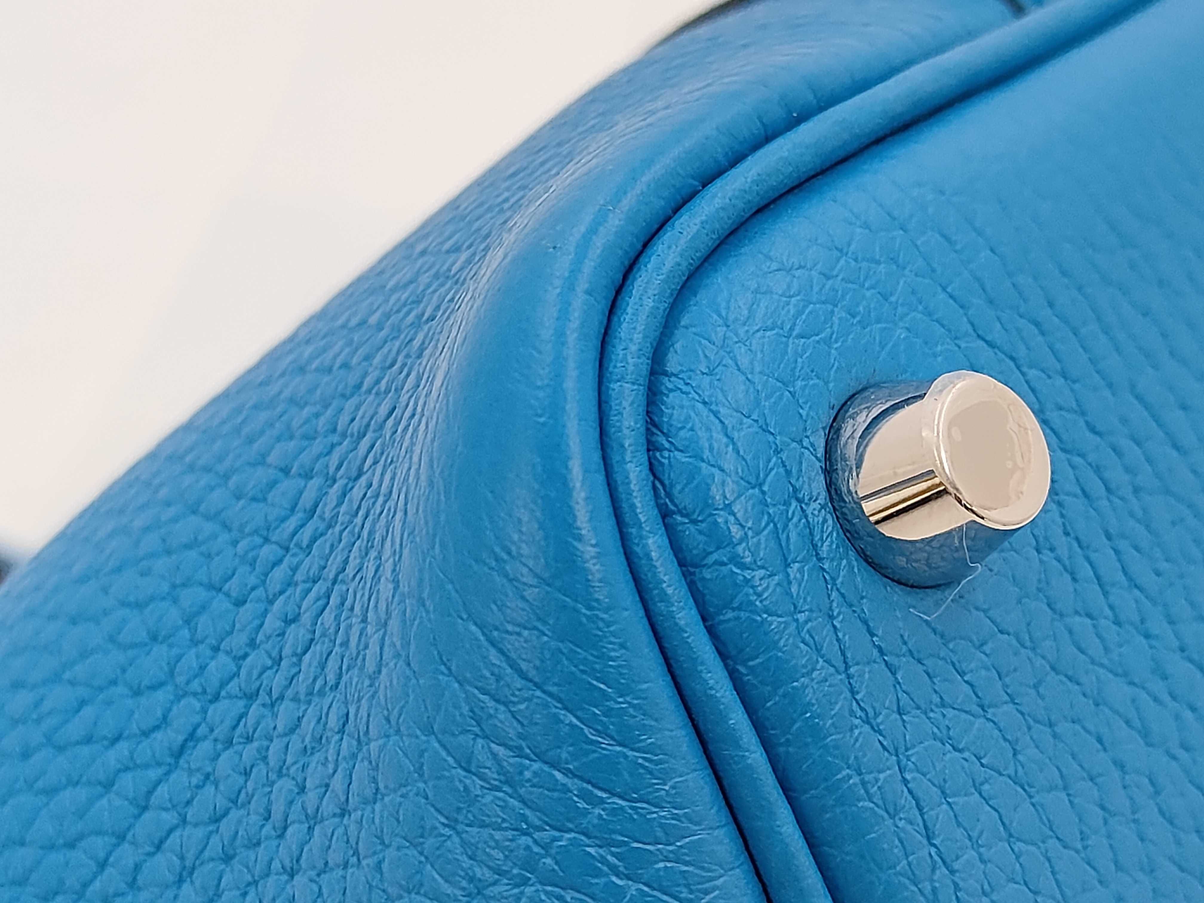 Picotin Lock 18PM Eclat Taurillon Clemence Swift Blue Frida Rose Mexico Y Stamp Handbag — view 6