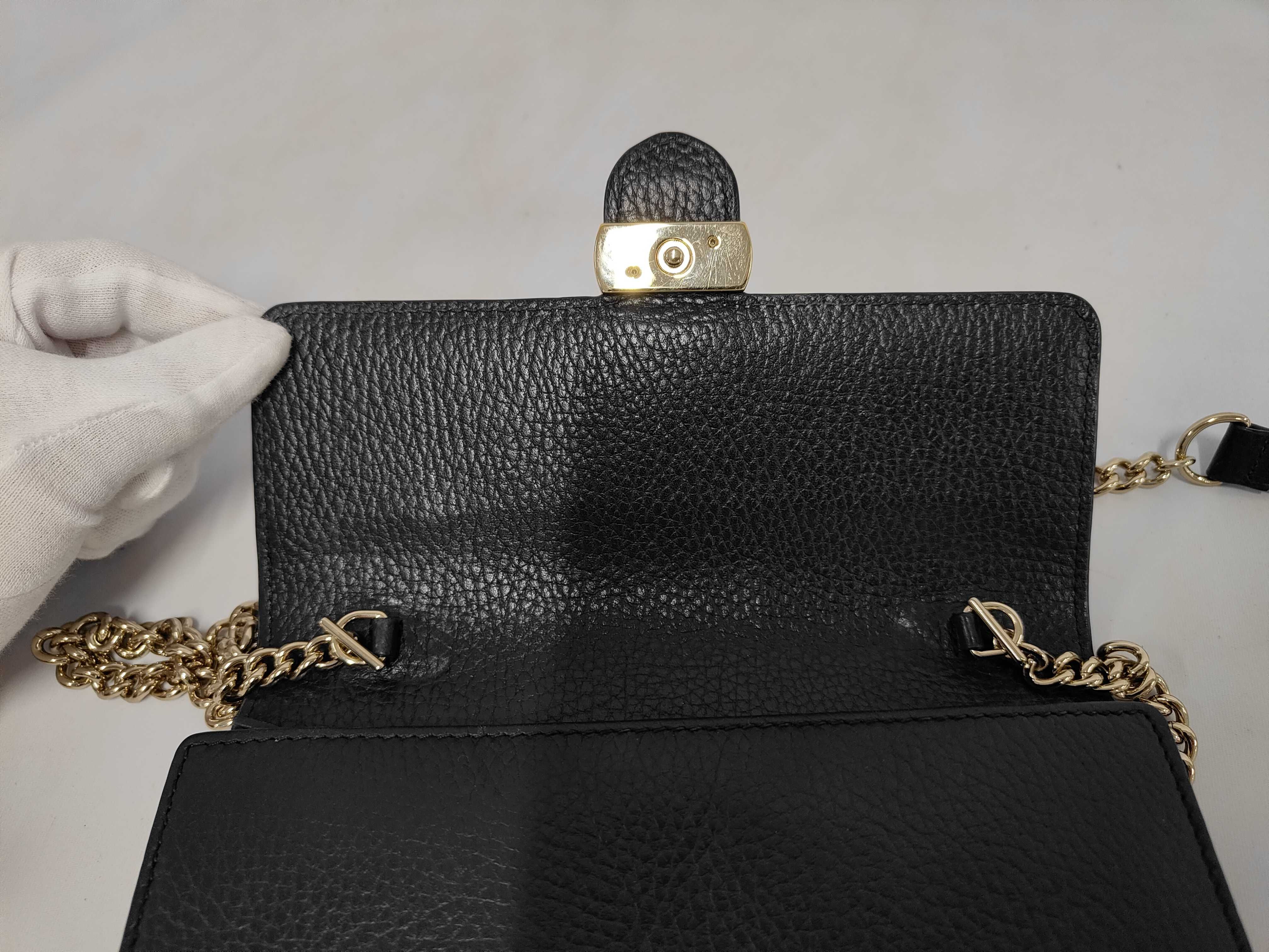 GG Interlocking G 510314 Chain Wallet, Long Wallet, Leather, GP Black, Shoulder Strap, Shoulder Bag, Other Accessories — view 7