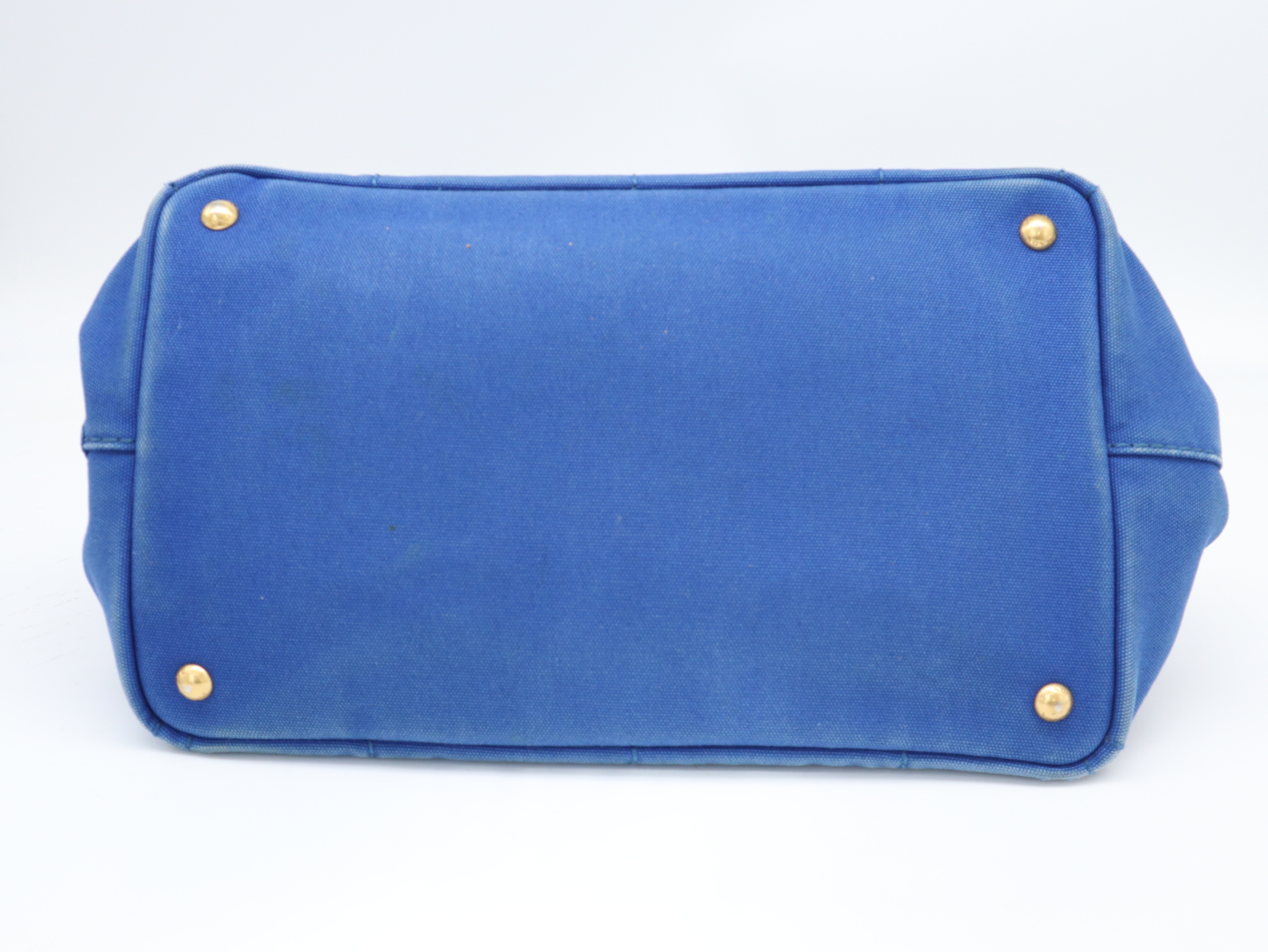 BN1877 Canapa Tote Medium Cobalt Canvas Blue Tote Bag with Guarantee Card — view 5