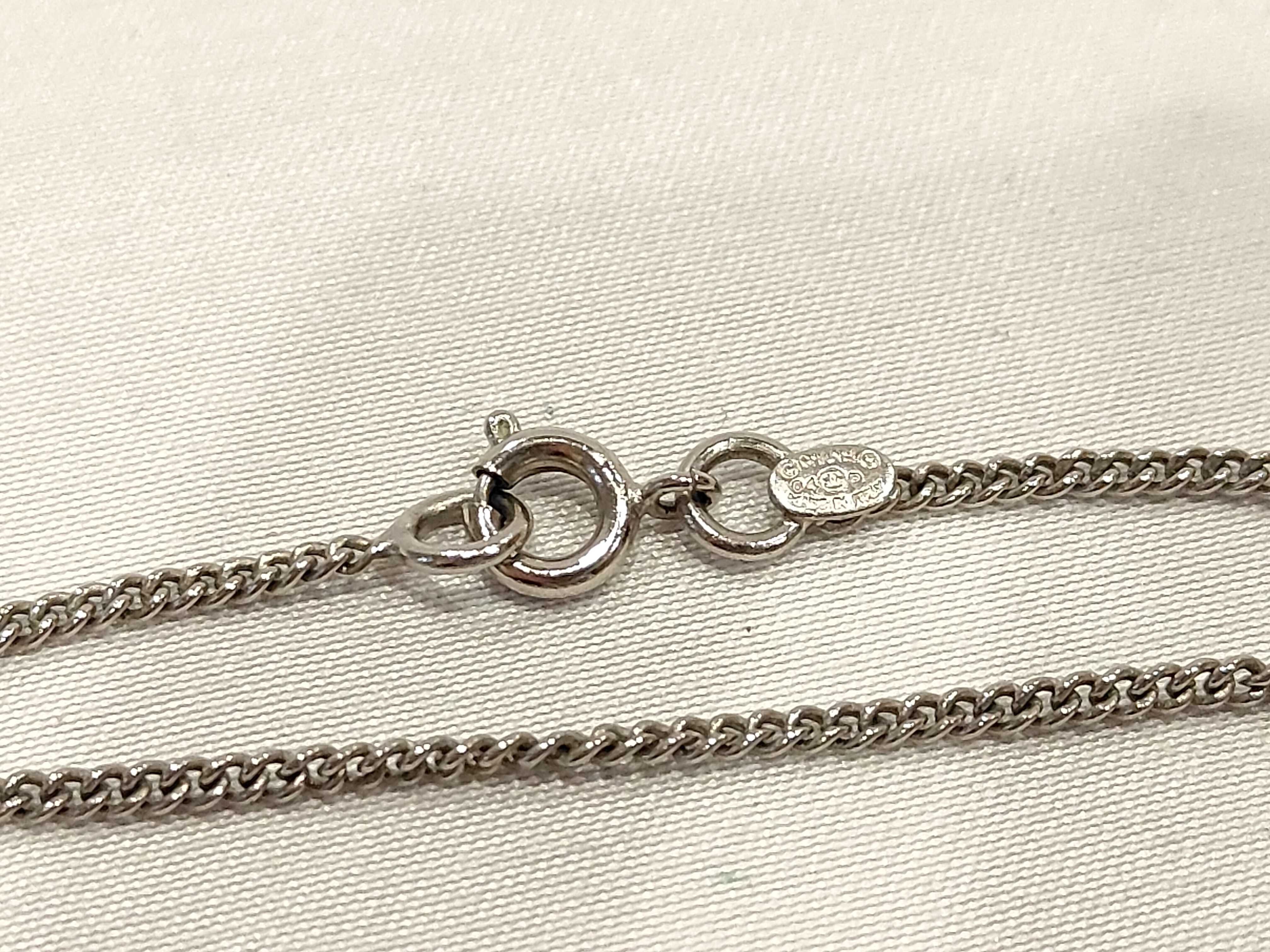 04 P Coco Mark Heart Silver Necklace — view 2