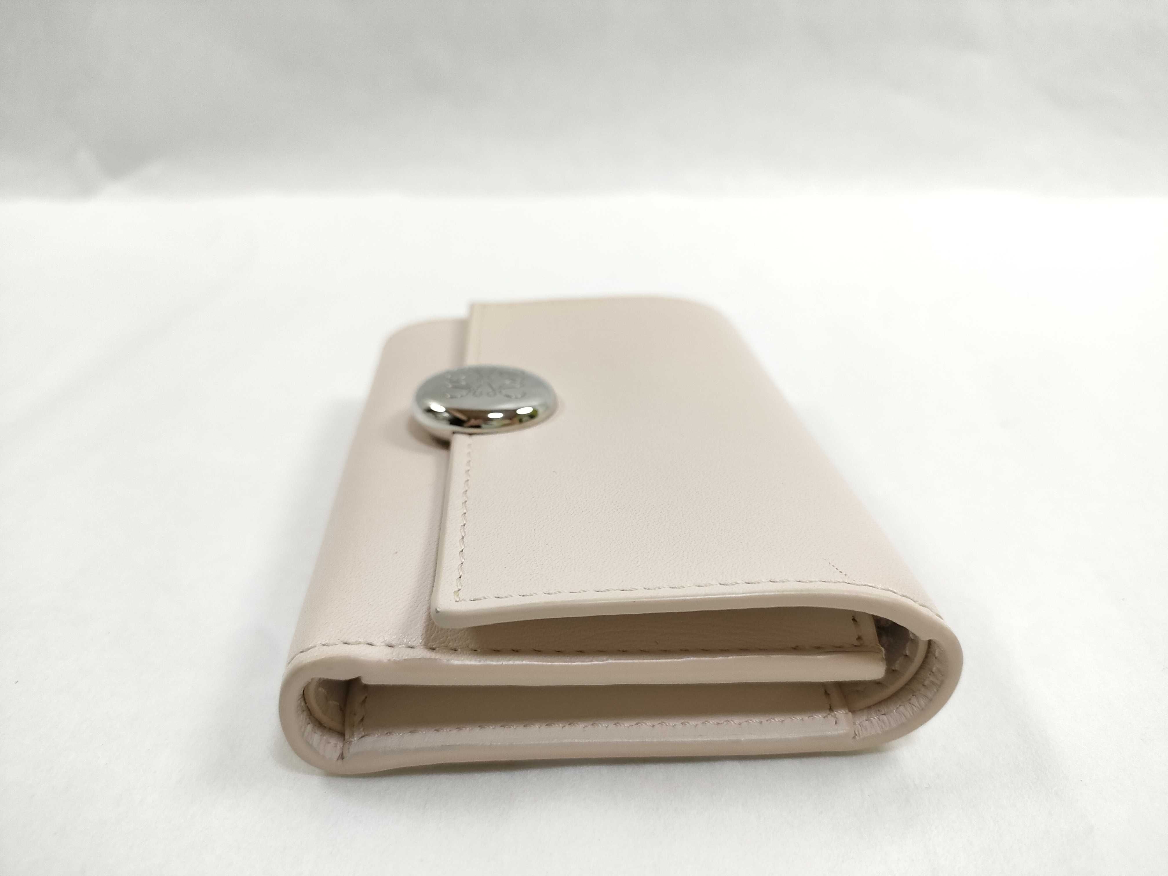 Pebble Vertical Wallet Small Leather Compact Wallet Pink — view 4