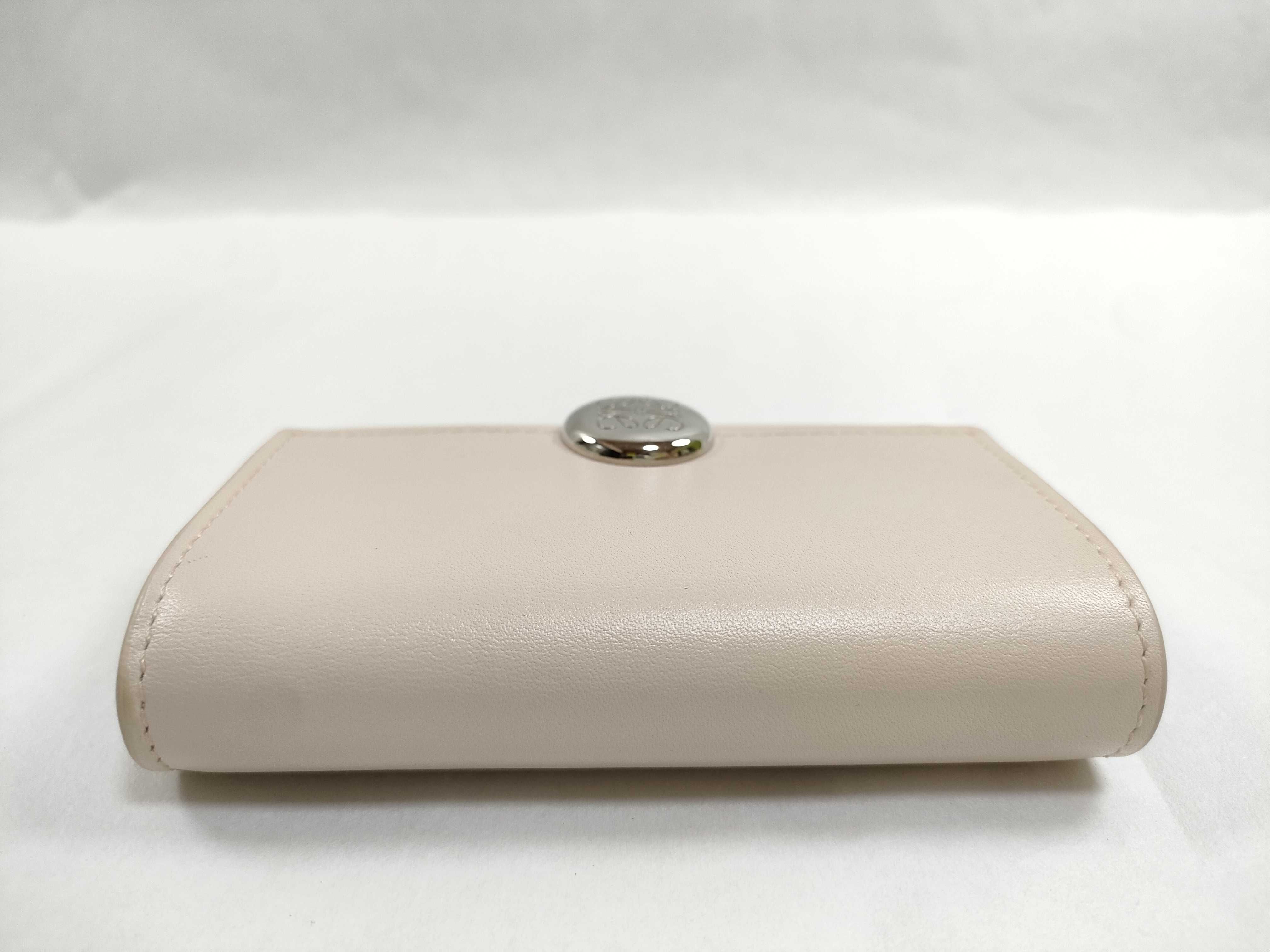 Pebble Vertical Wallet Small Leather Compact Wallet Pink — view 6