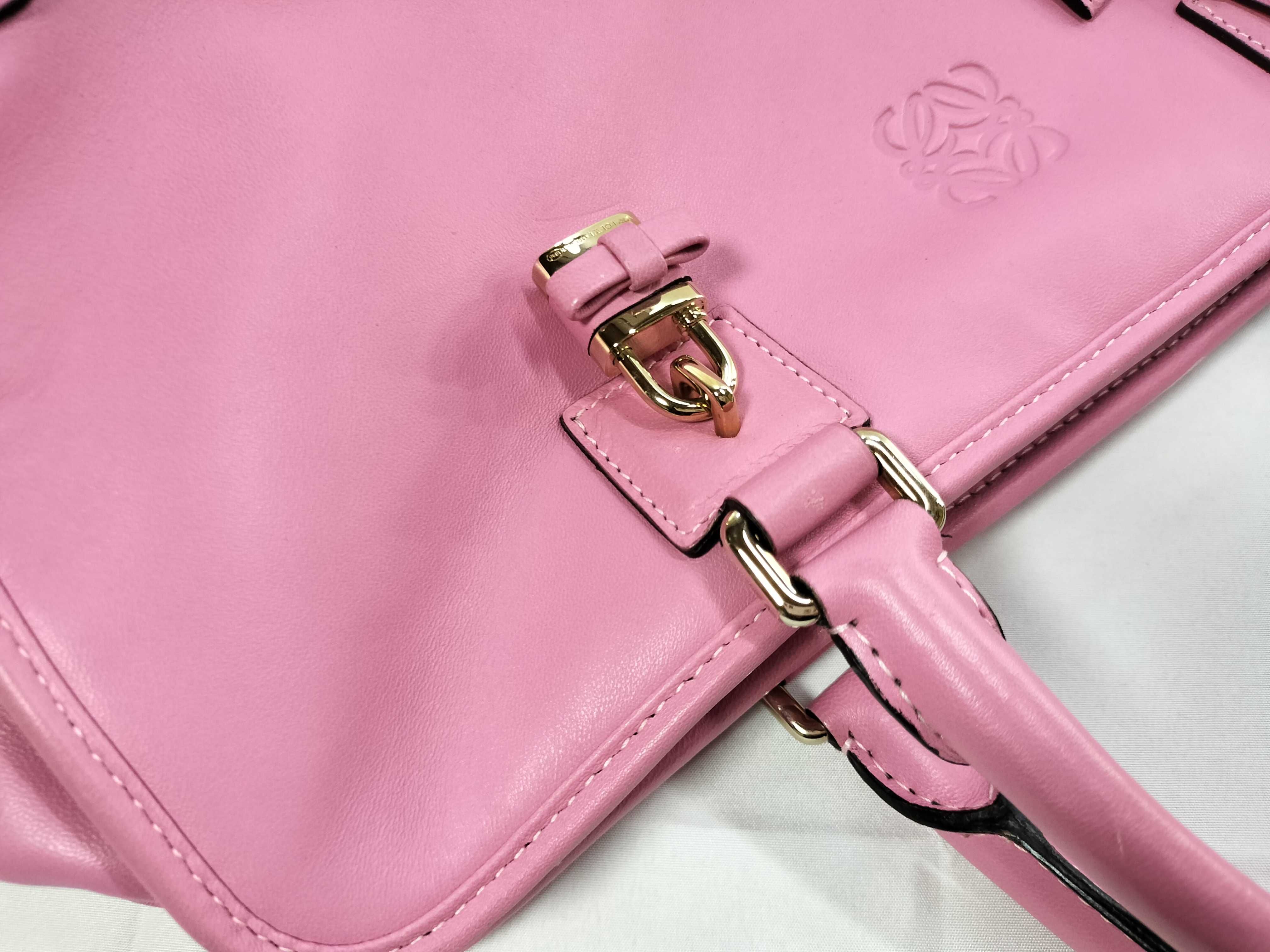 Amazona 36 Leather Handbag, Pink, with Dust Bag — view 5