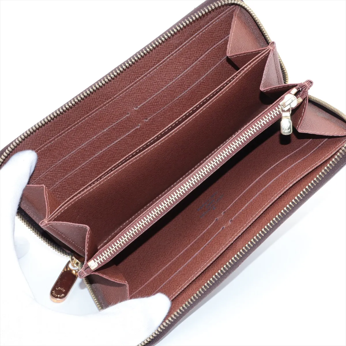 Monogram Zippy Wallet M60017 SP4163 Brown Round Zip Wallet — view 3