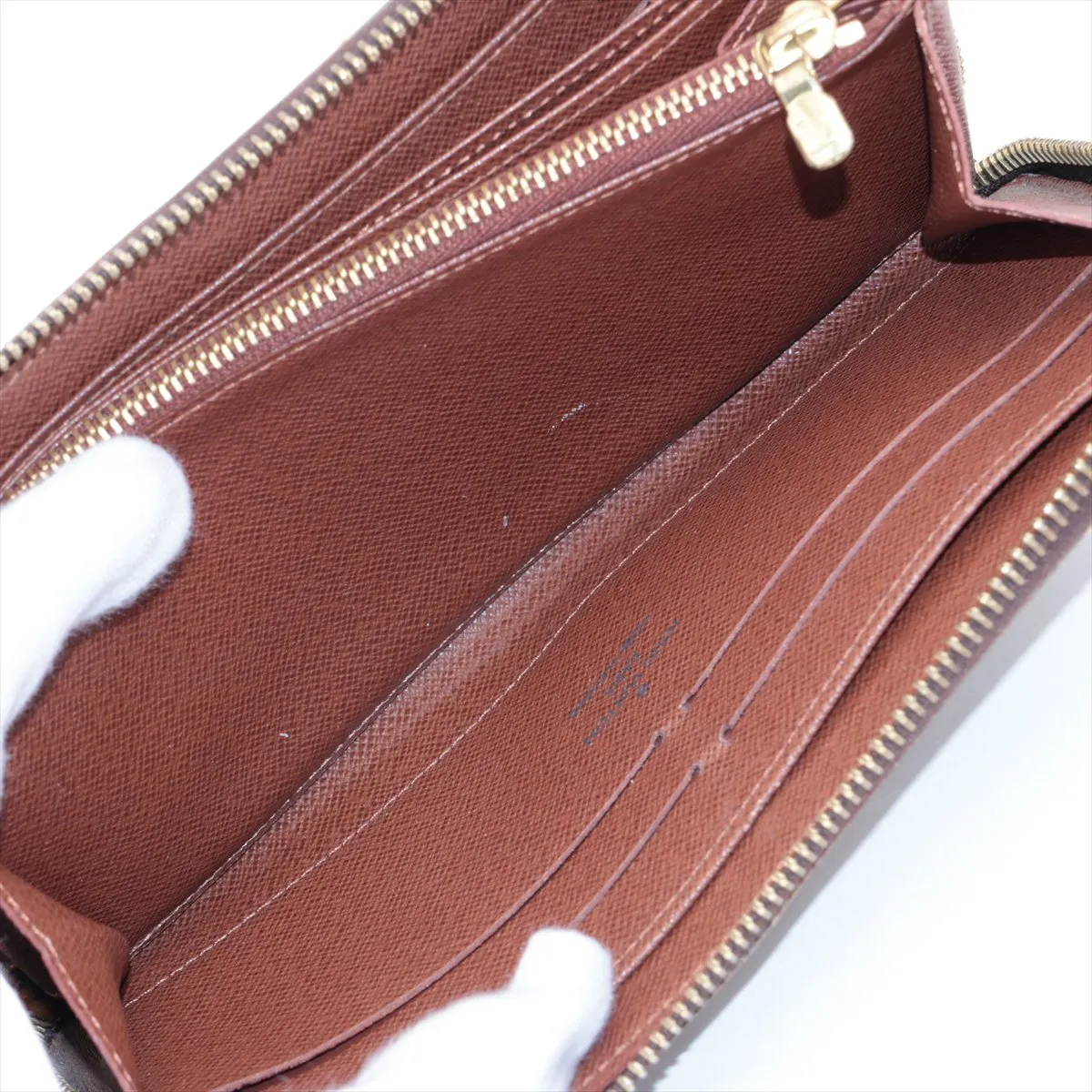 Monogram Zippy Wallet M60017 SP4163 Brown Round Zip Wallet — view 8