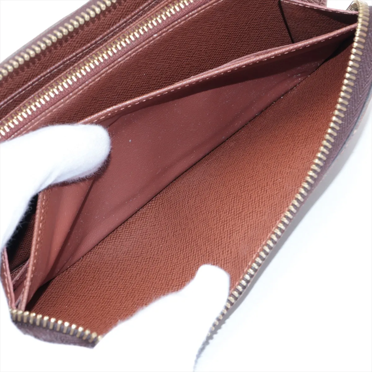 Monogram Zippy Wallet M60017 SP4163 Brown Round Zip Wallet — view 9