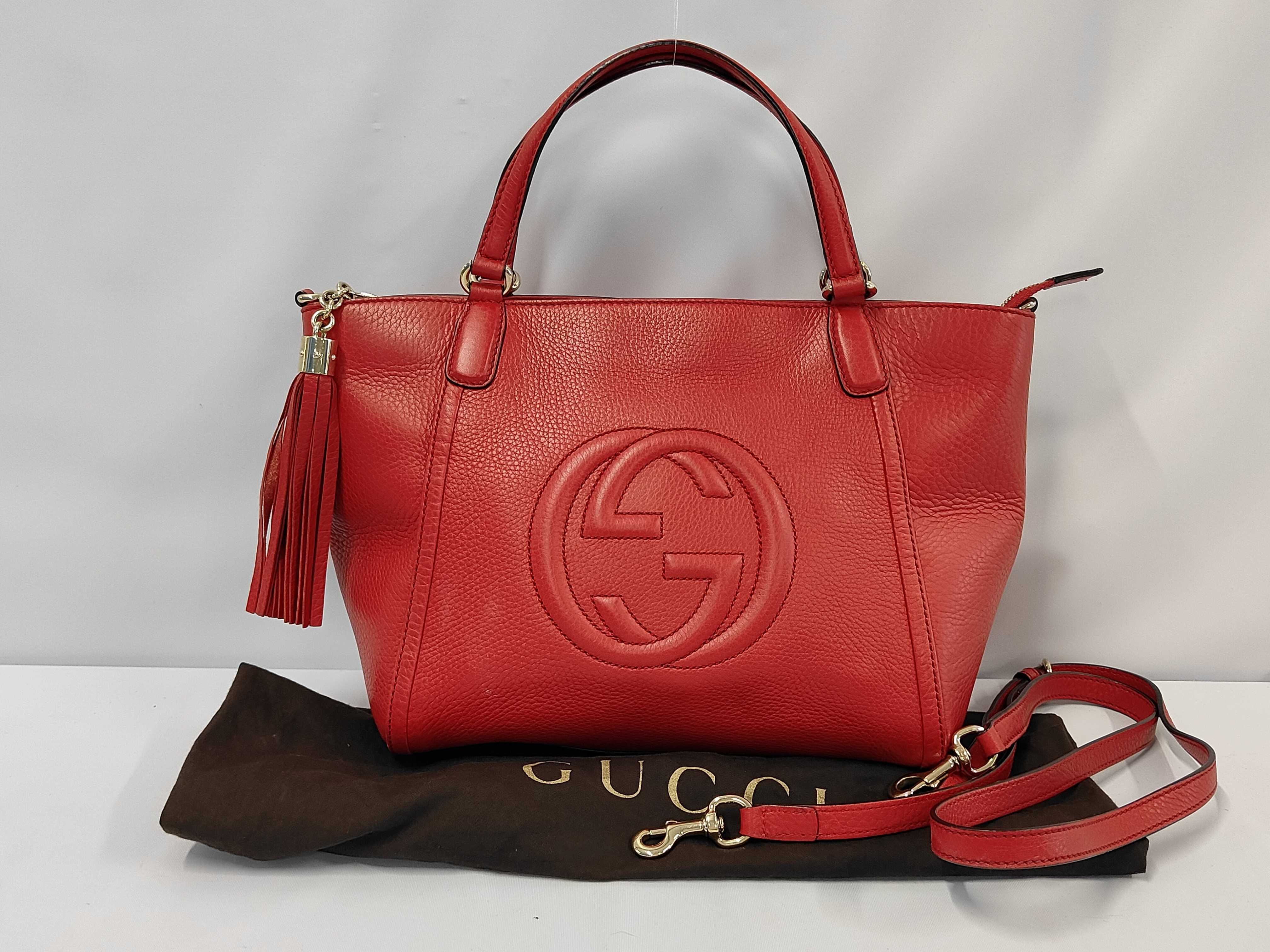 369176 493075 2-Way Handbag Soho Leather Red - Handbag
