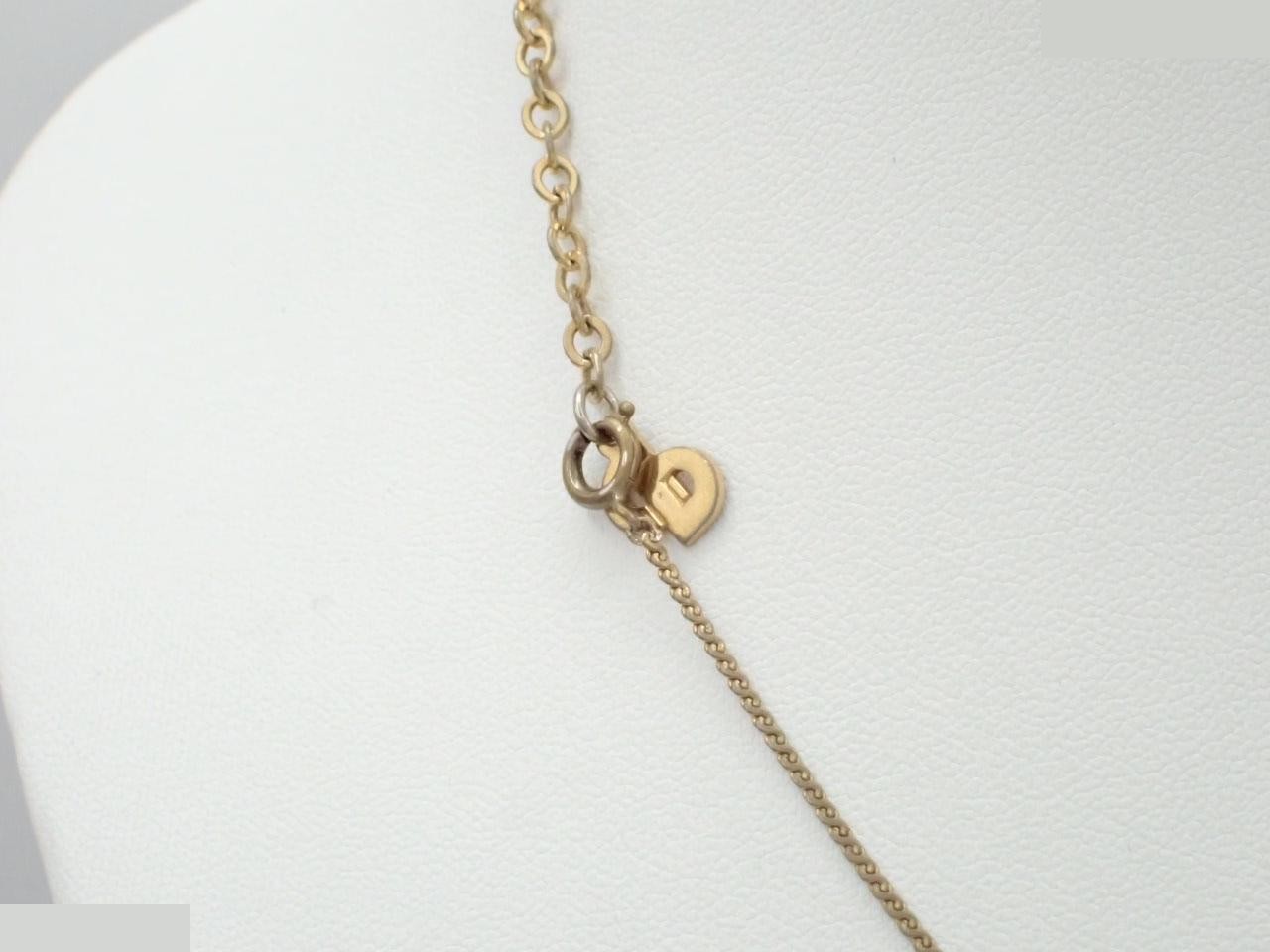 Other line: Precious metal/CD logo necklace/pendant, chain approximately 42cm. — view 2