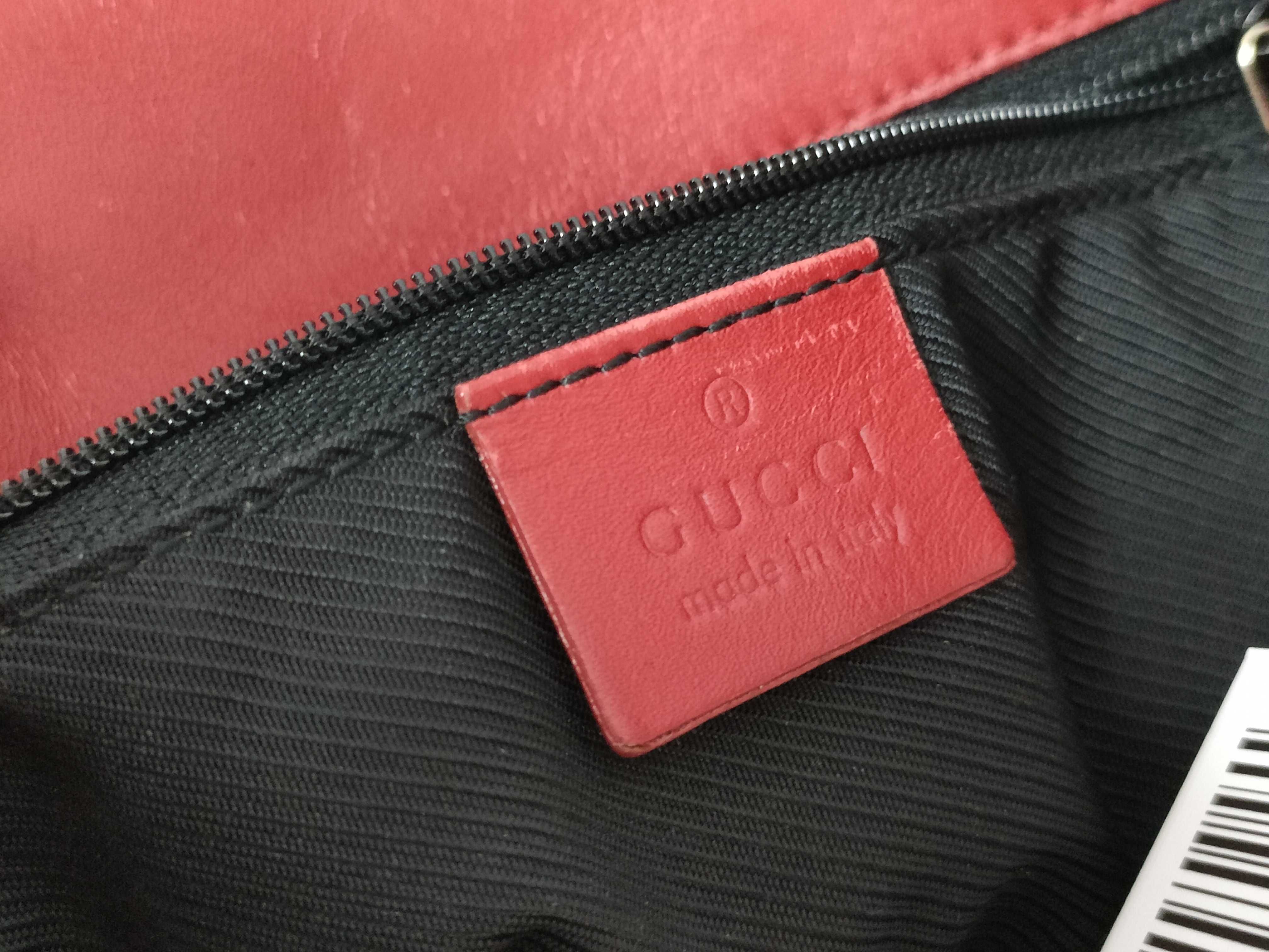 GG Canvas Tote 0021099 Red Tote Bag — view 11