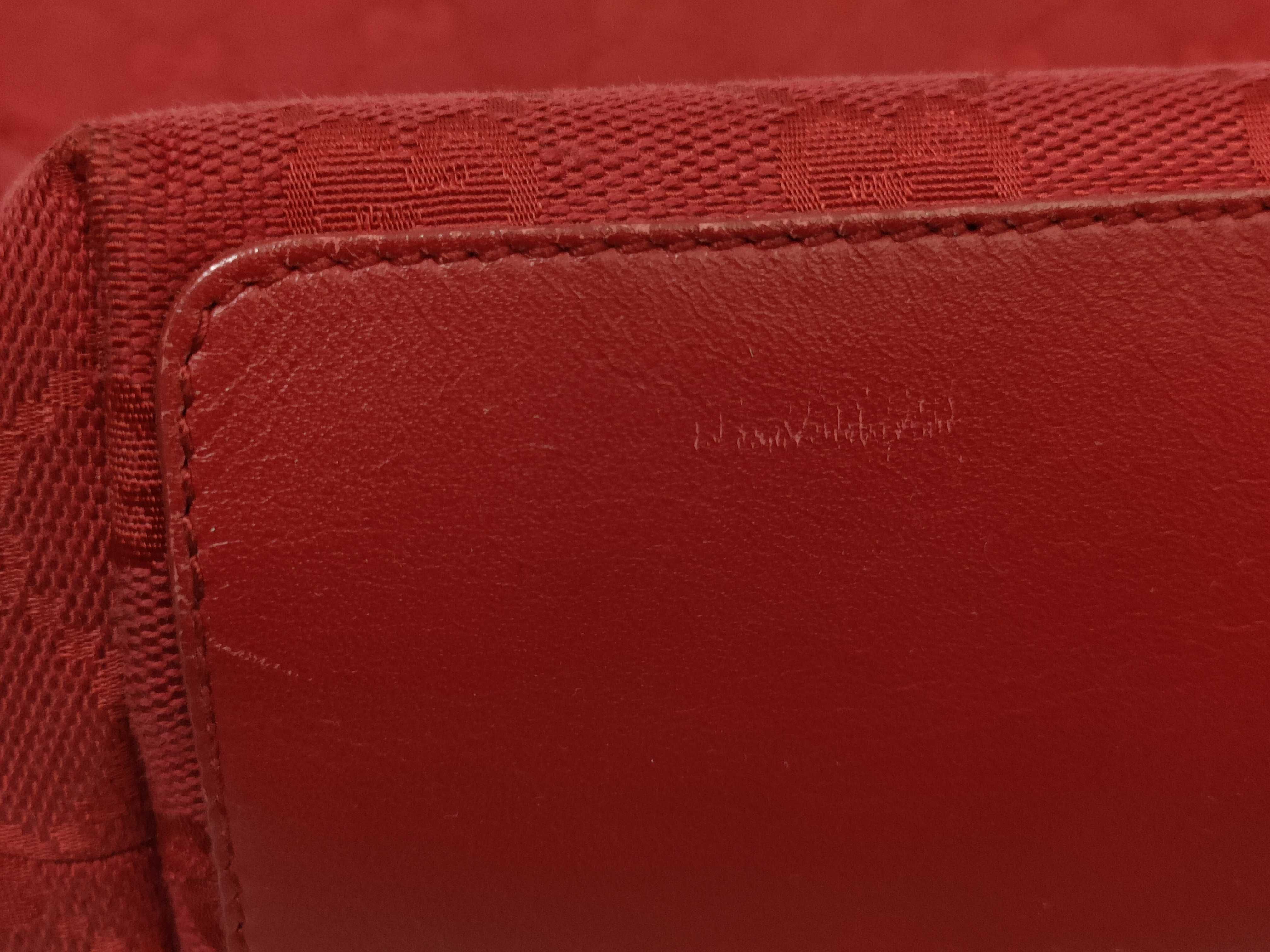 GG Canvas Tote 0021099 Red Tote Bag — view 14