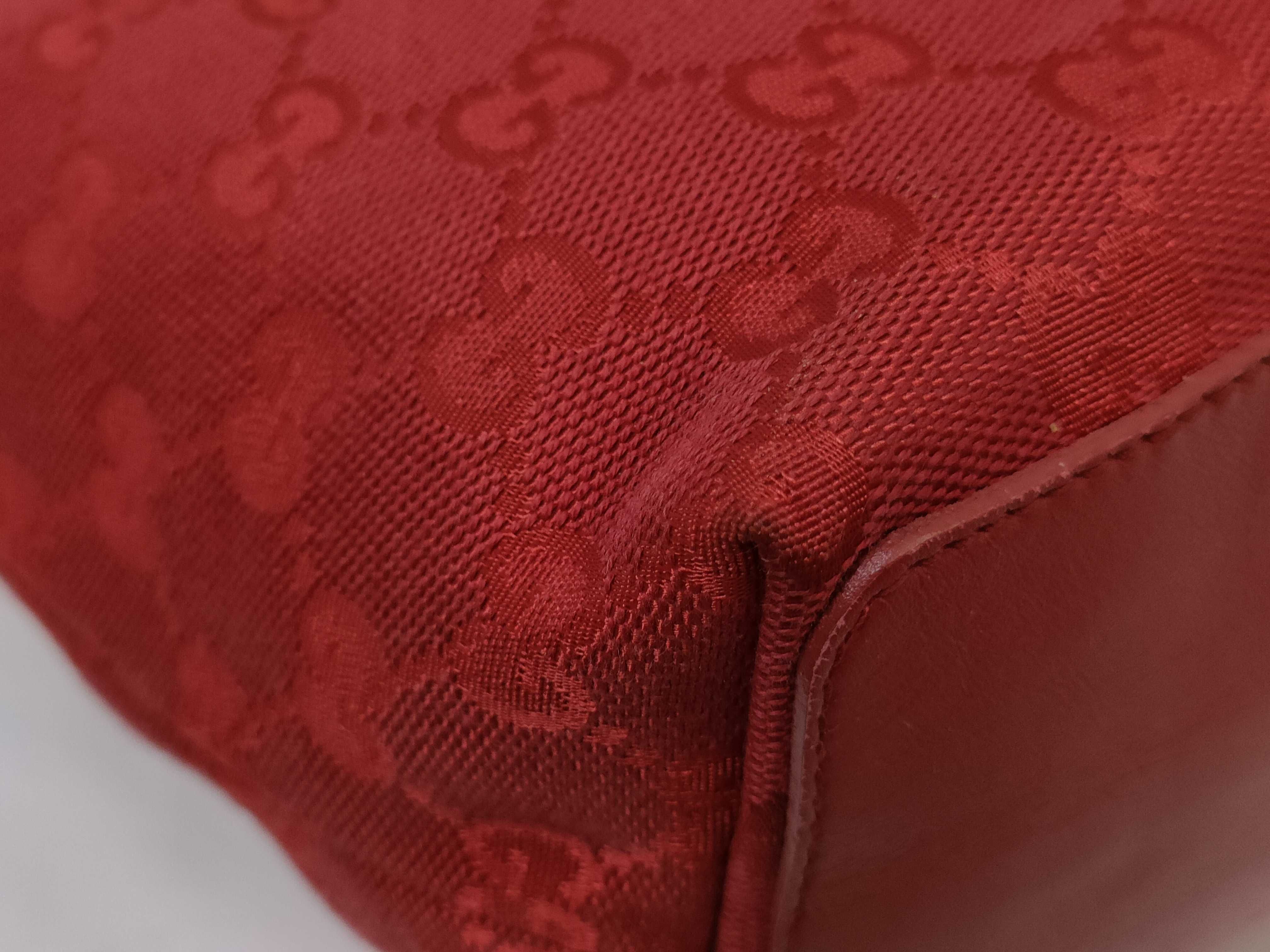 GG Canvas Tote 0021099 Red Tote Bag — view 6