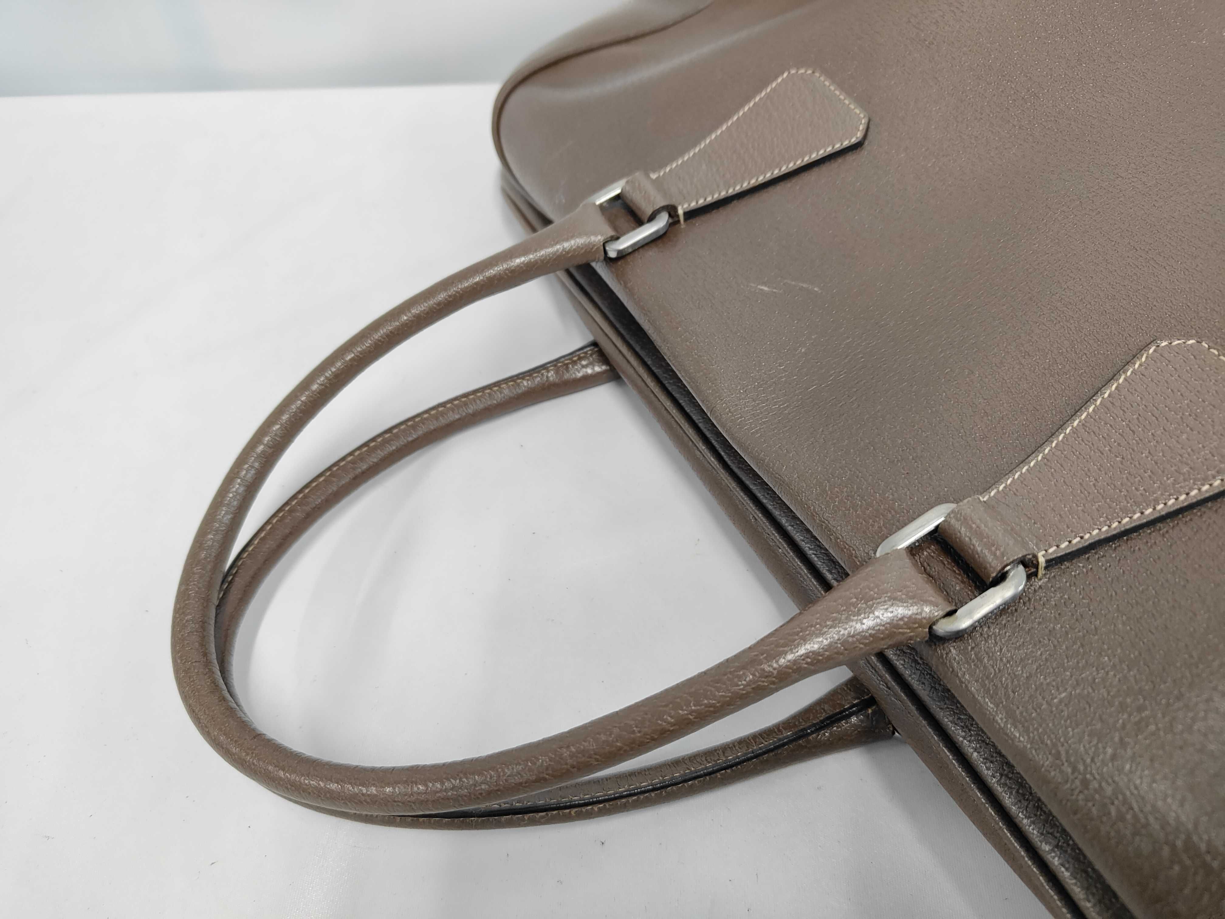 Triangle Logo Leather Handbag White Tag 58 Handbag — view 5