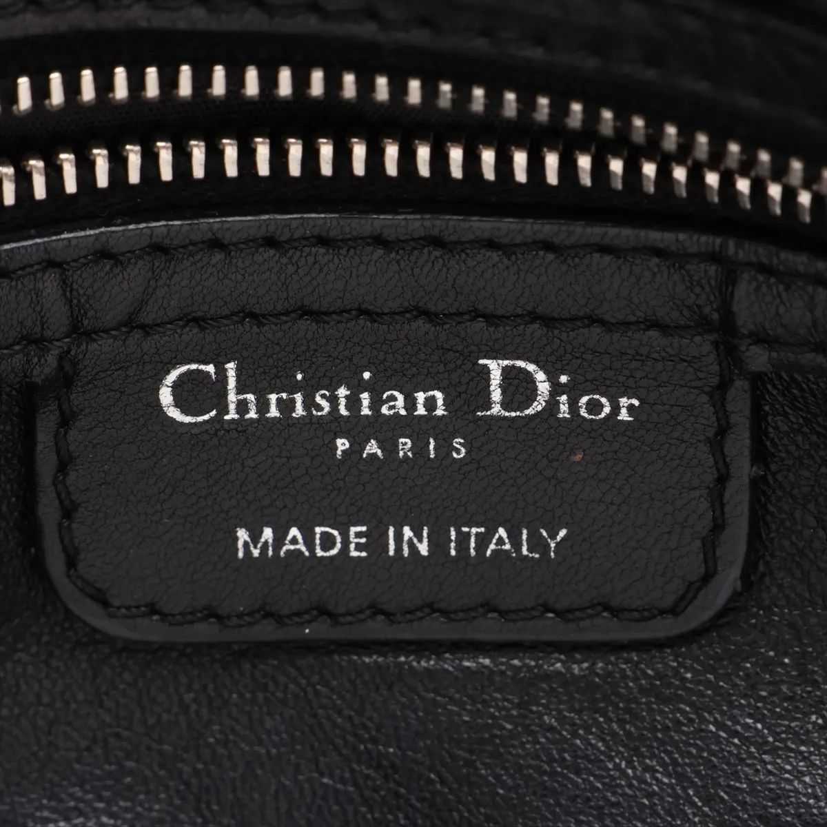 Cannage Leather Chain Shoulder Bag, Black — view 10