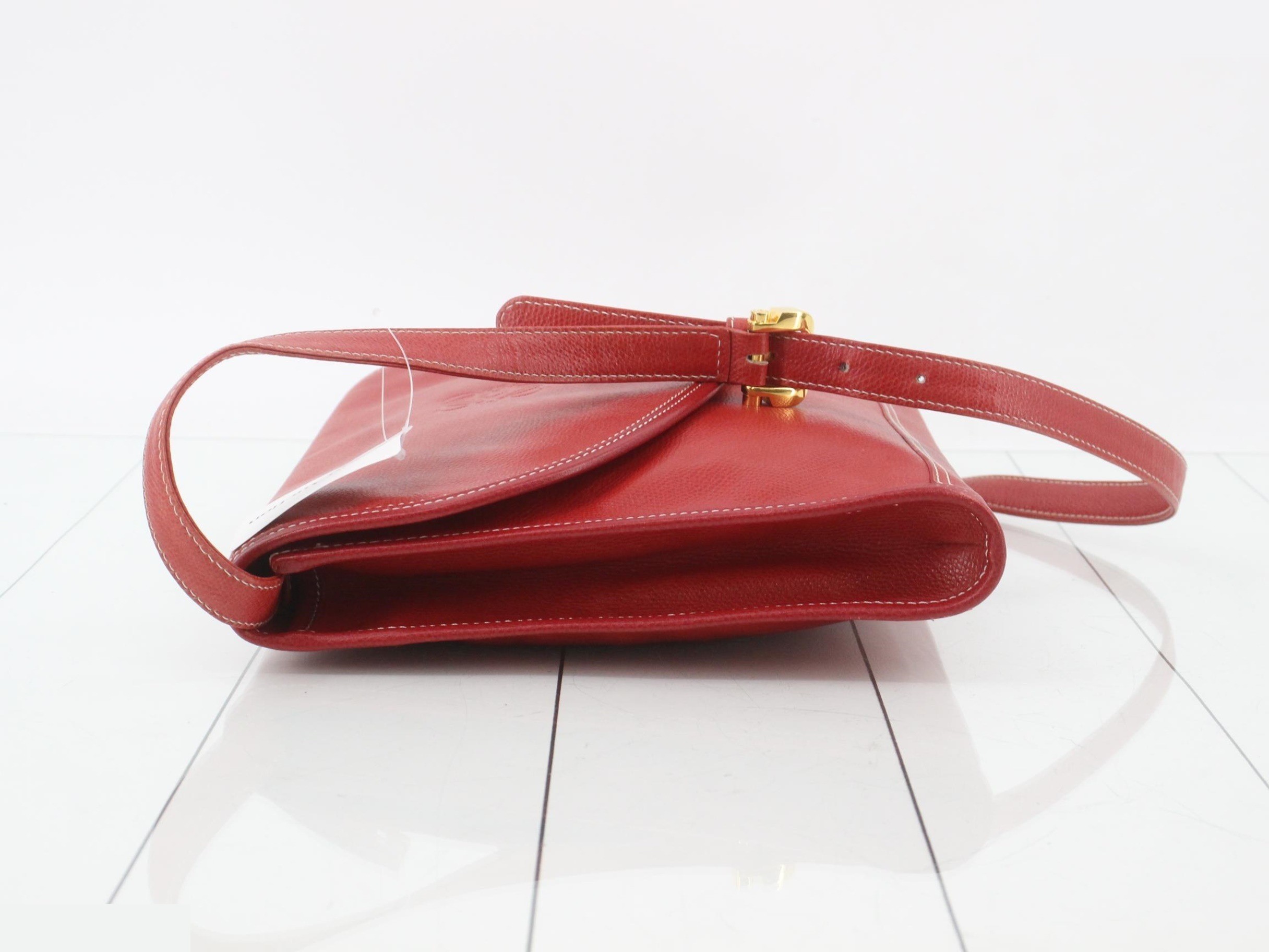 leather shoulder bag, crossbody bag, red — view 4