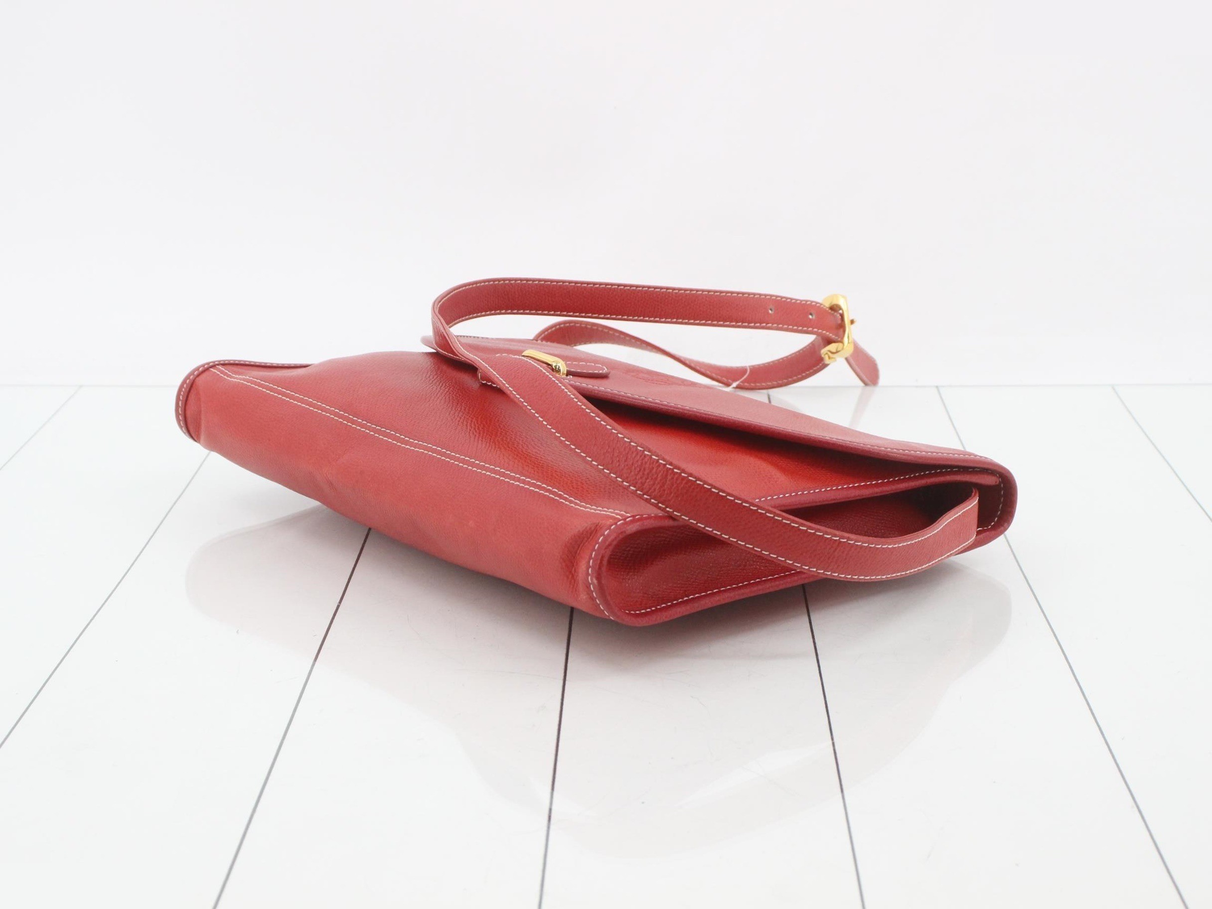 leather shoulder bag, crossbody bag, red — view 6