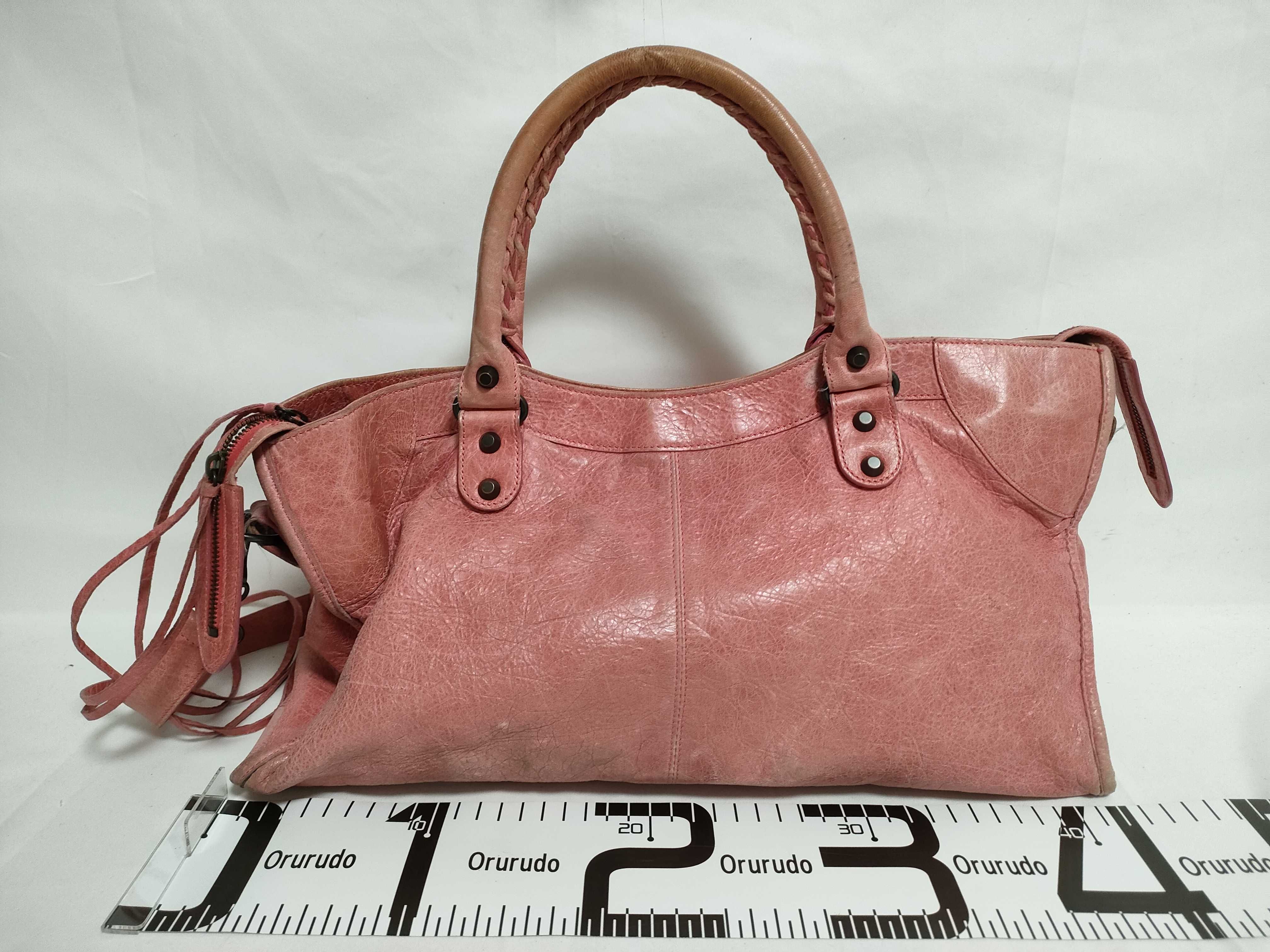 The City Bag - Balenciaga The City 2-way Pink Strap Shoulder Bag — view 2