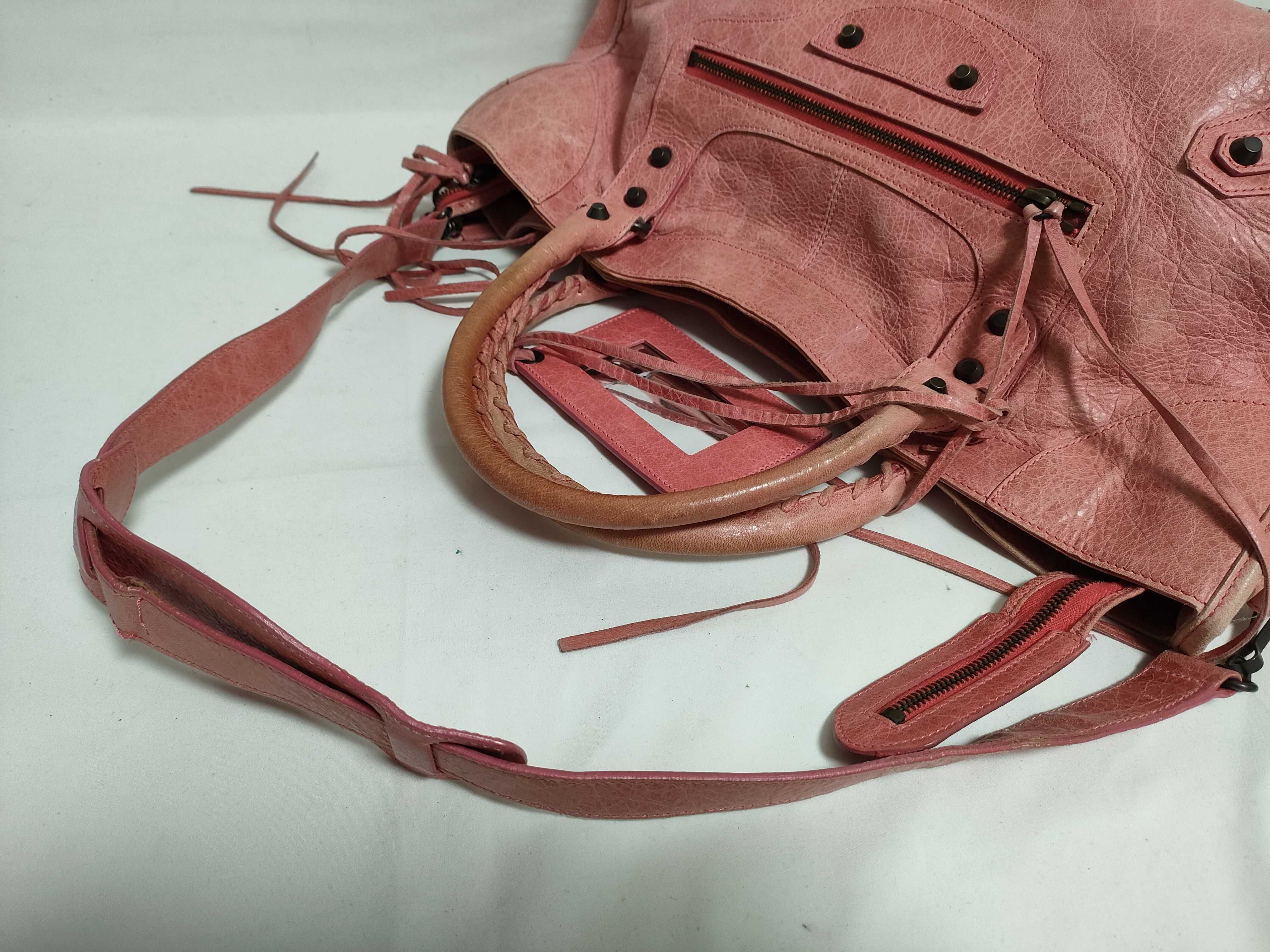 The City Bag - Balenciaga The City 2-way Pink Strap Shoulder Bag — view 6