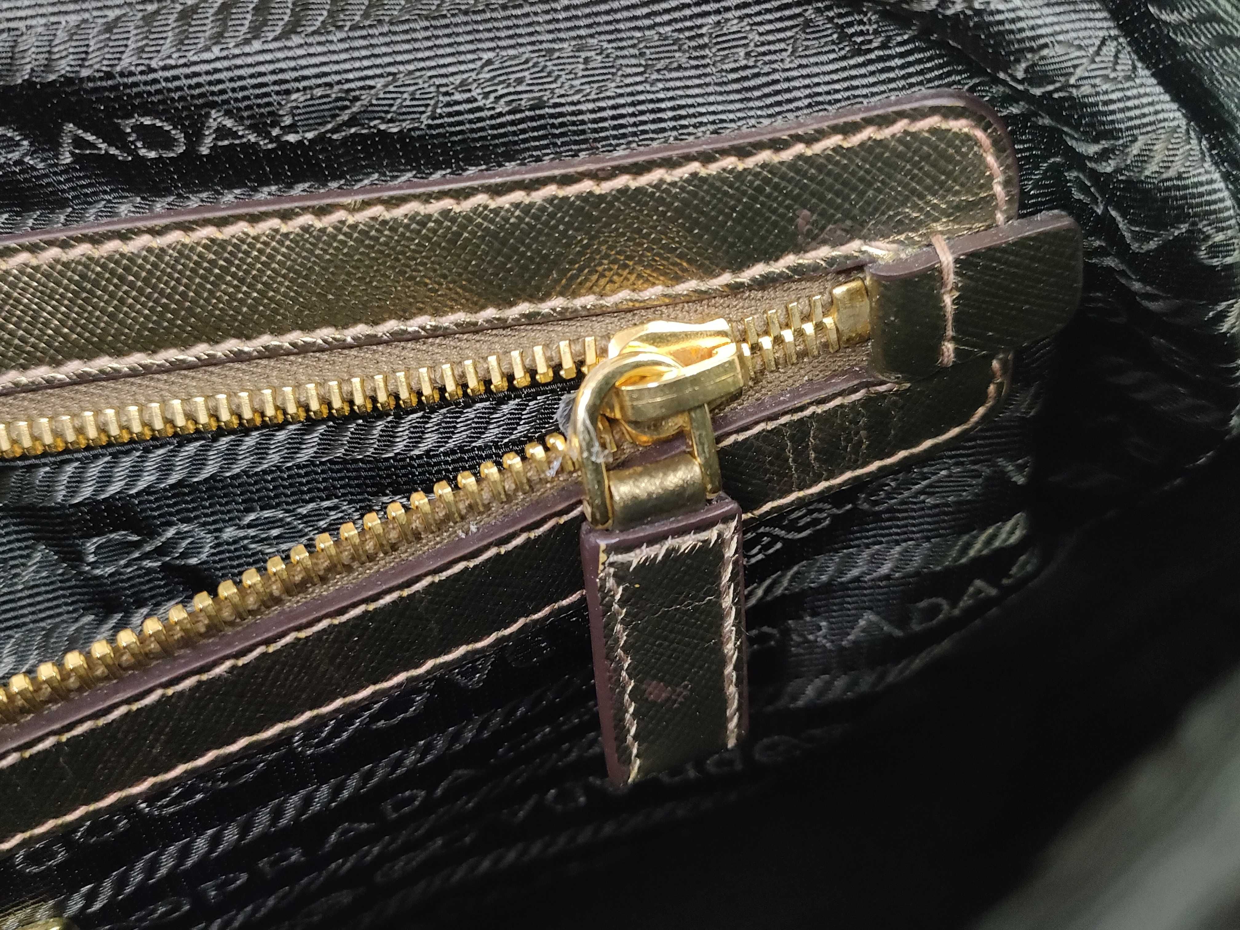 handbag, canvas and calfskin, gold, BL0230 handbag — view 12