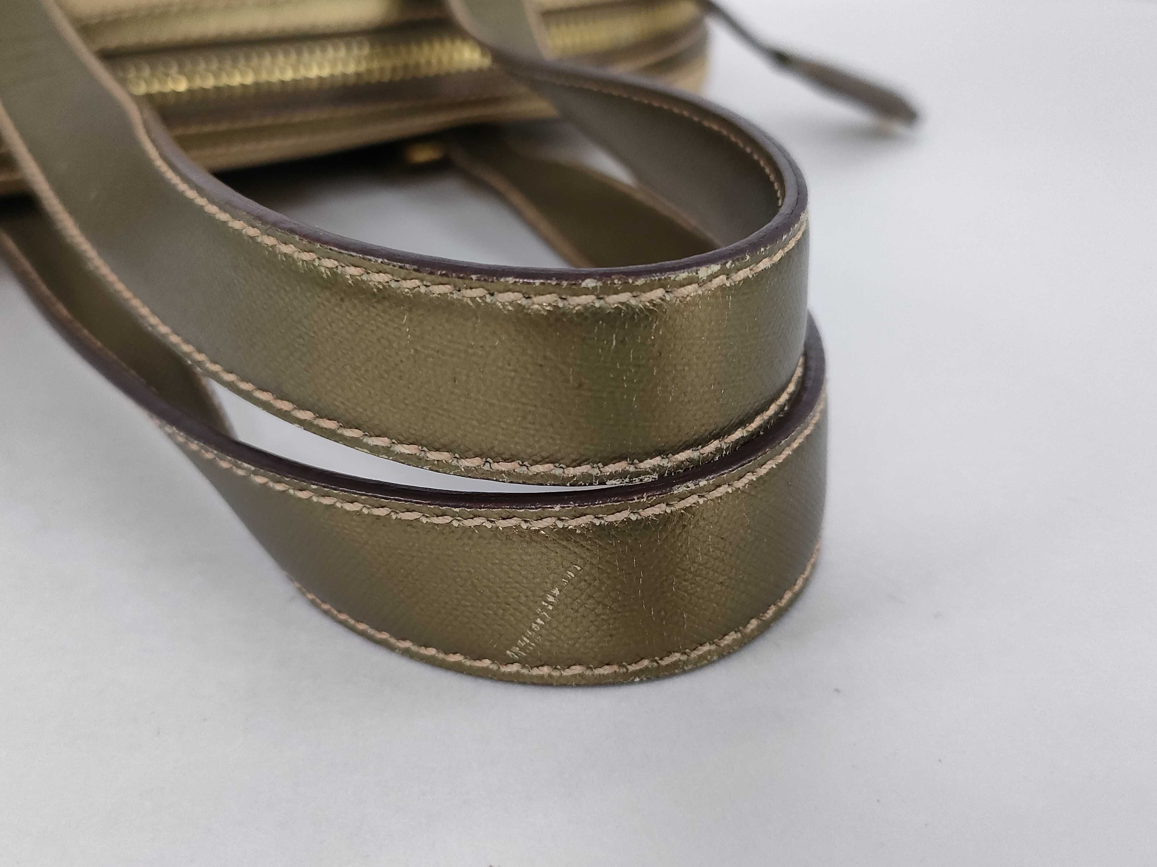 handbag, canvas and calfskin, gold, BL0230 handbag — view 4