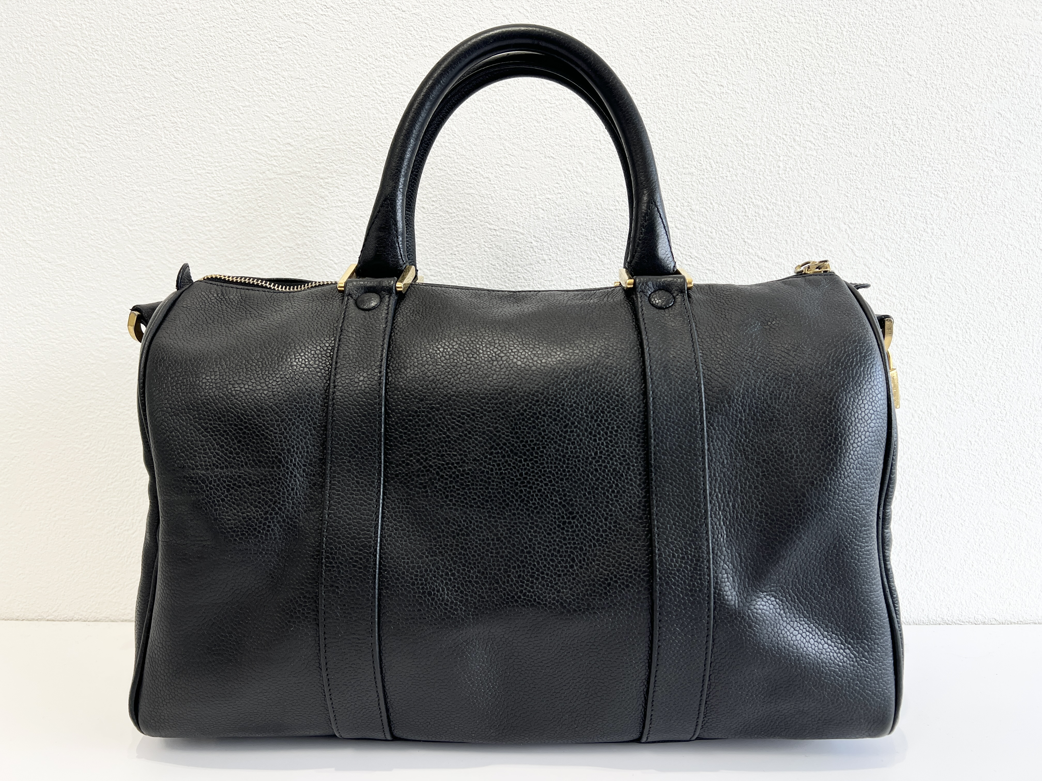 Coco Mark Large Coco Caviar Skin Leather 2-way Shoulder Bag, Handbag, Boston Bag (Series 3) — view 2
