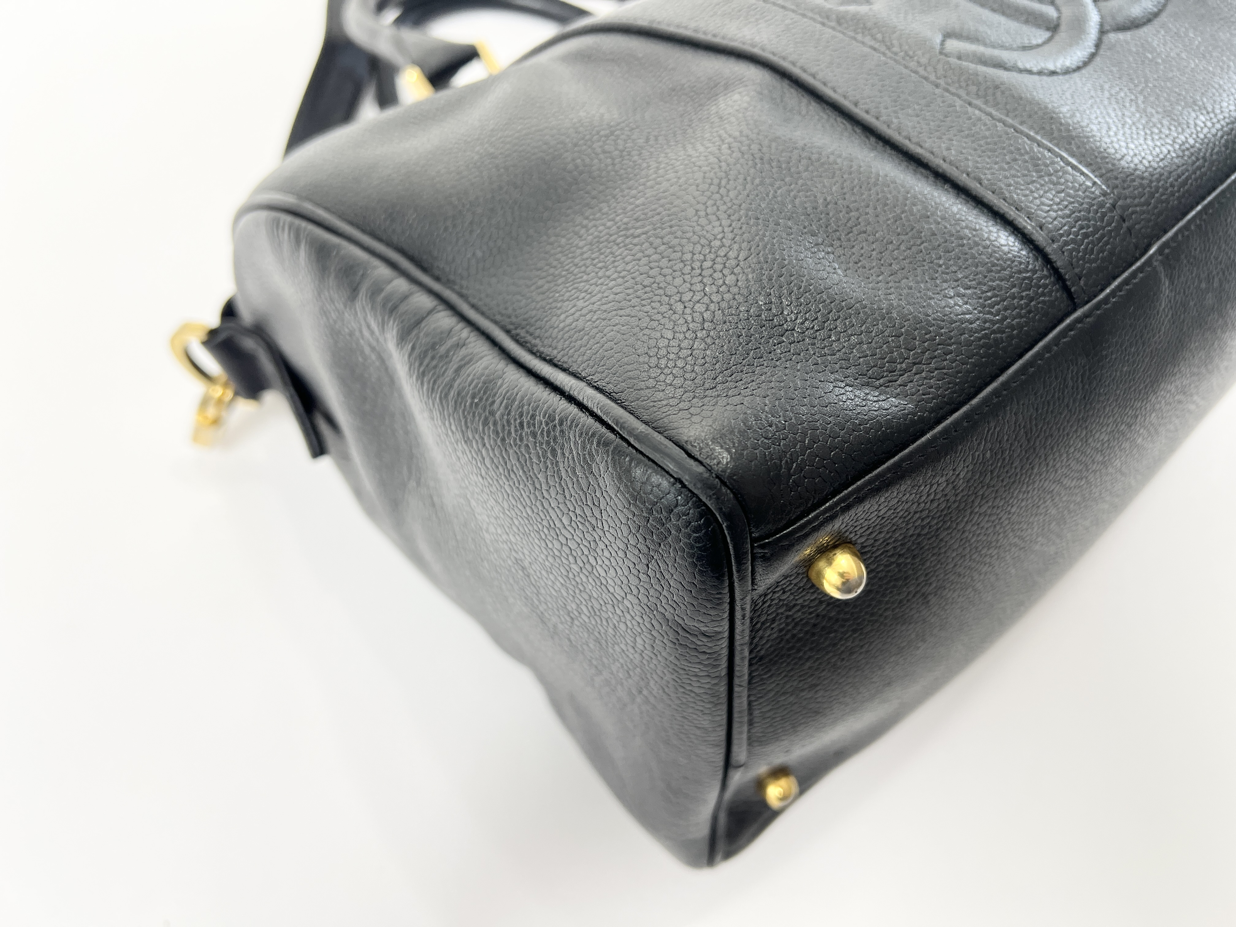 Coco Mark Large Coco Caviar Skin Leather 2-way Shoulder Bag, Handbag, Boston Bag (Series 3) — view 11