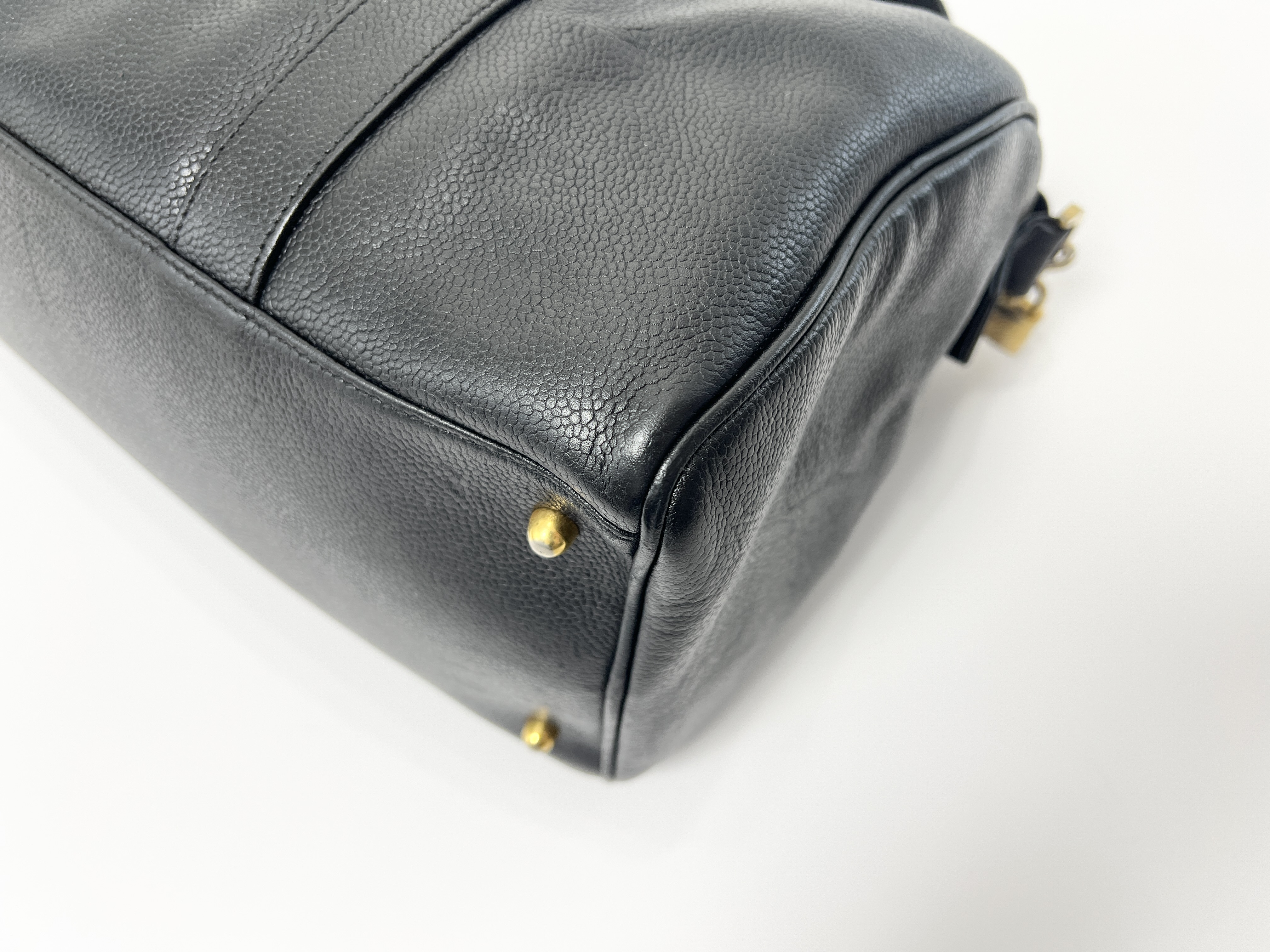Coco Mark Large Coco Caviar Skin Leather 2-way Shoulder Bag, Handbag, Boston Bag (Series 3) — view 14