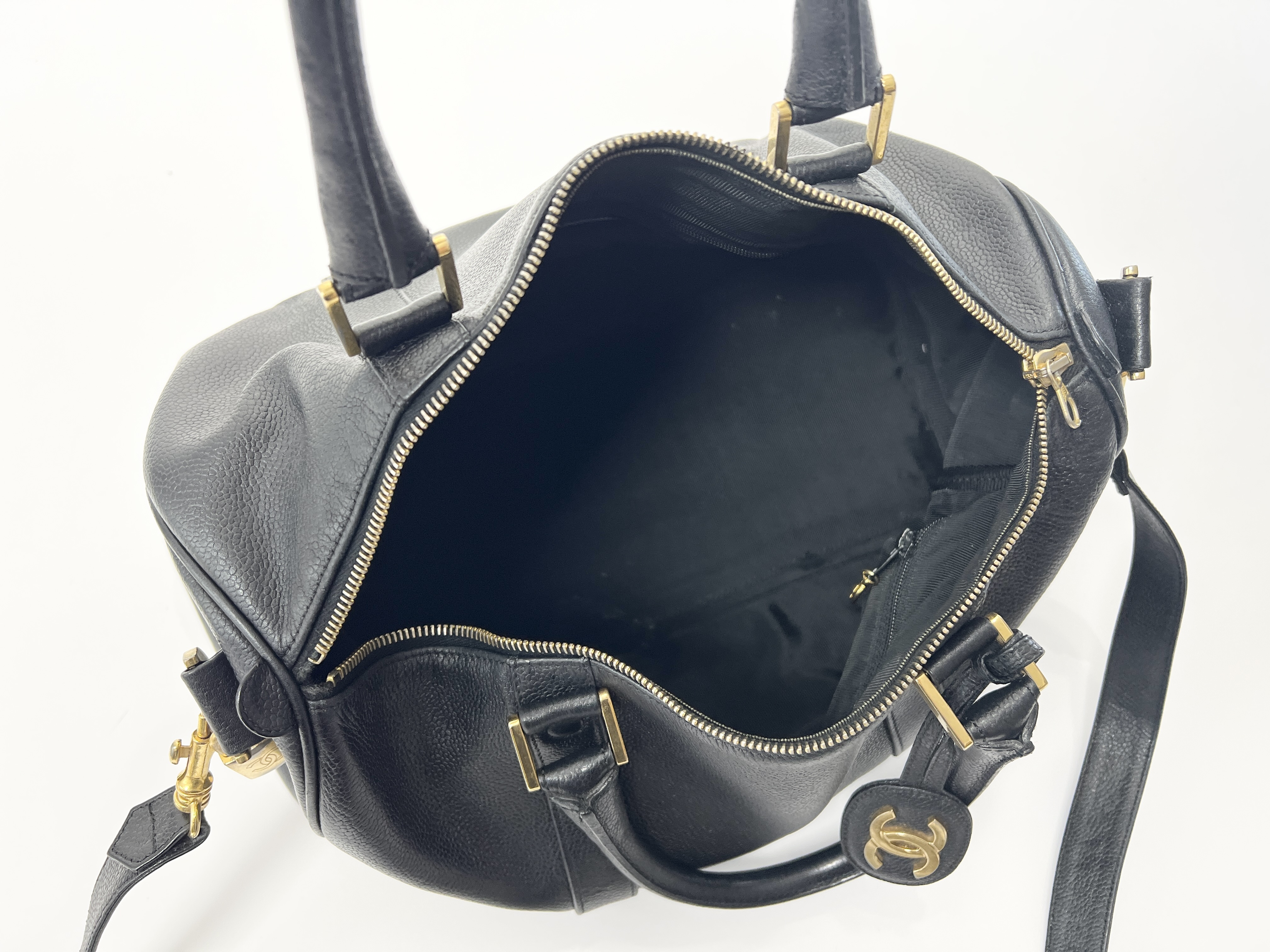 Coco Mark Large Coco Caviar Skin Leather 2-way Shoulder Bag, Handbag, Boston Bag (Series 3) — view 5