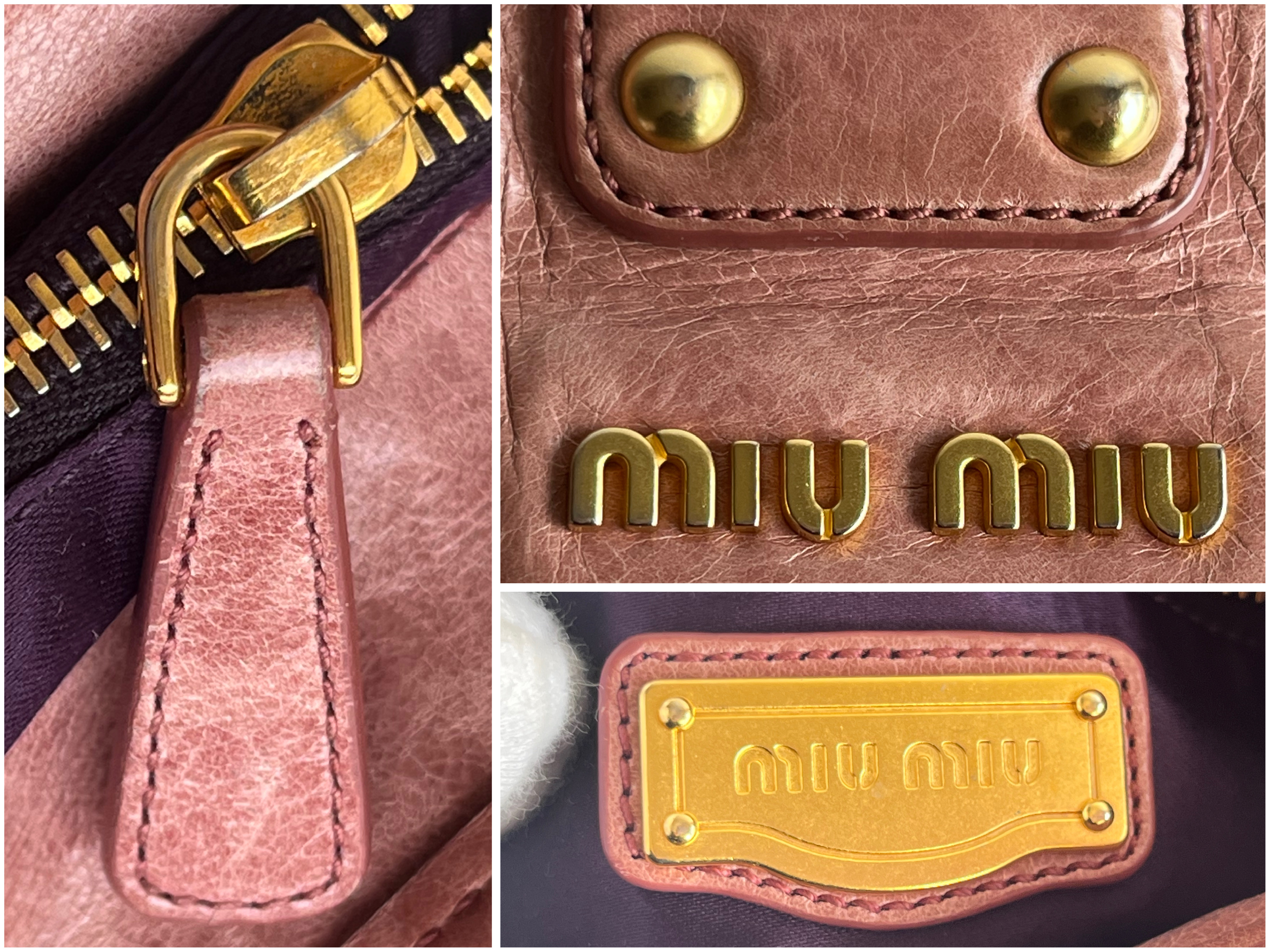 Vitello Lux Gathered Pink Beige 2-Way Handbag with Shoulder Strap — view 11