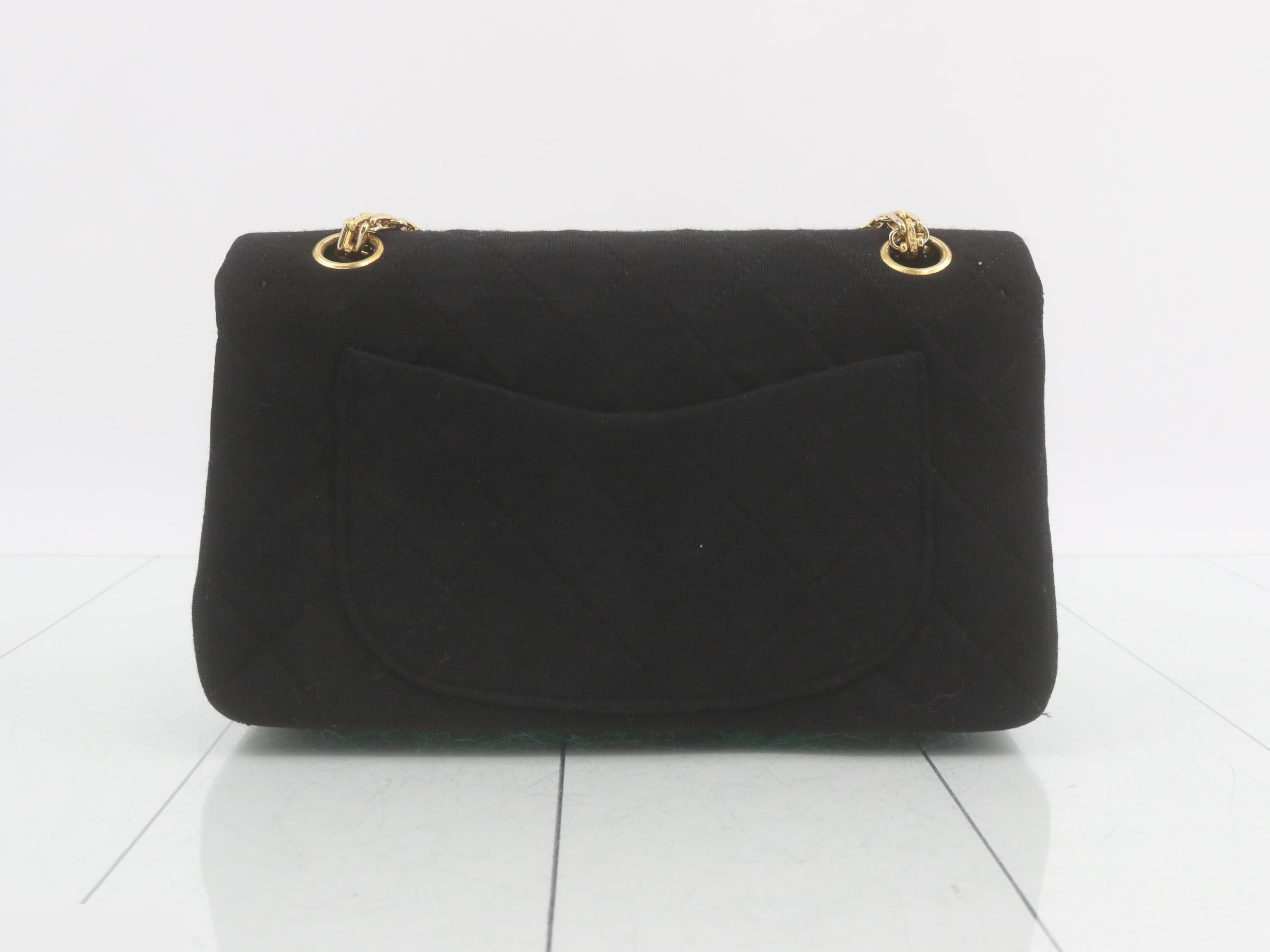 Matelassé 25 Cotton Jersey Double Flap Black — view 2