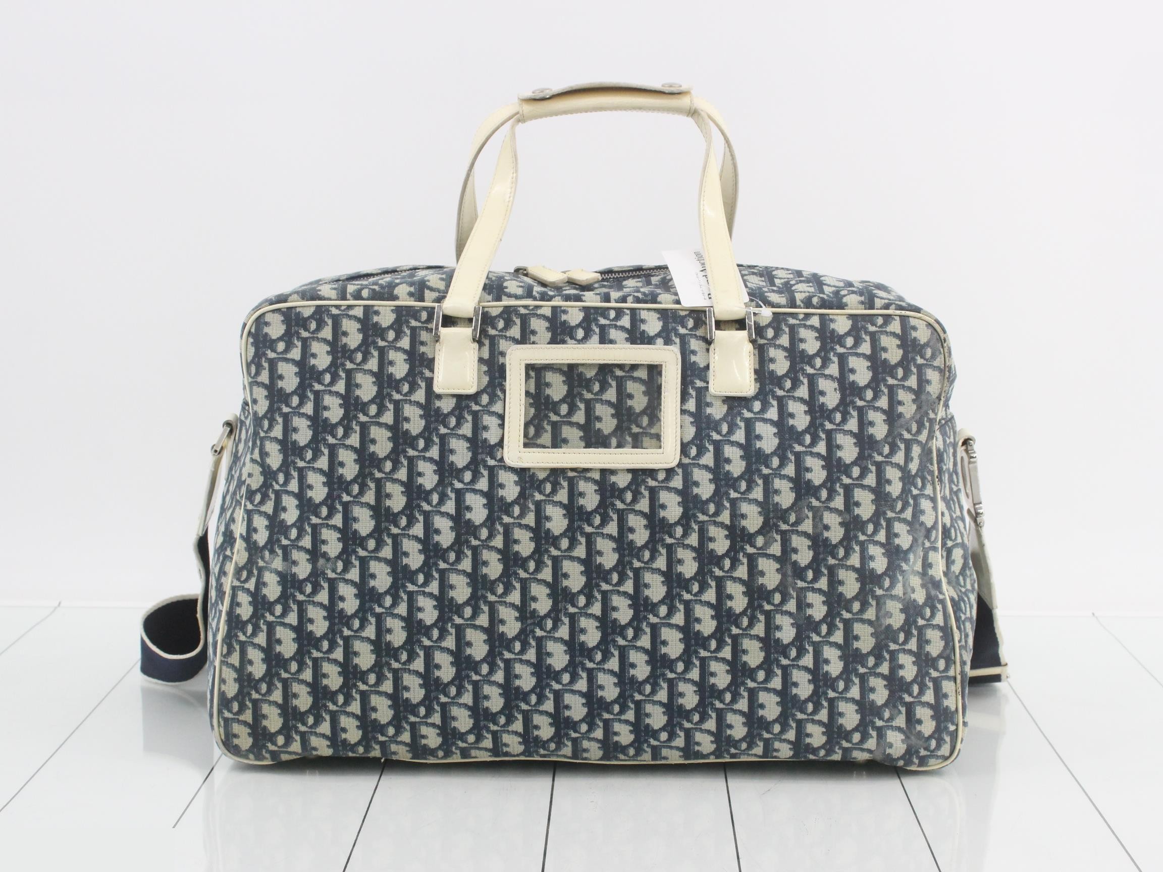 Trotter 1 PVC Boston Bag, Navy, Galliano — view 2