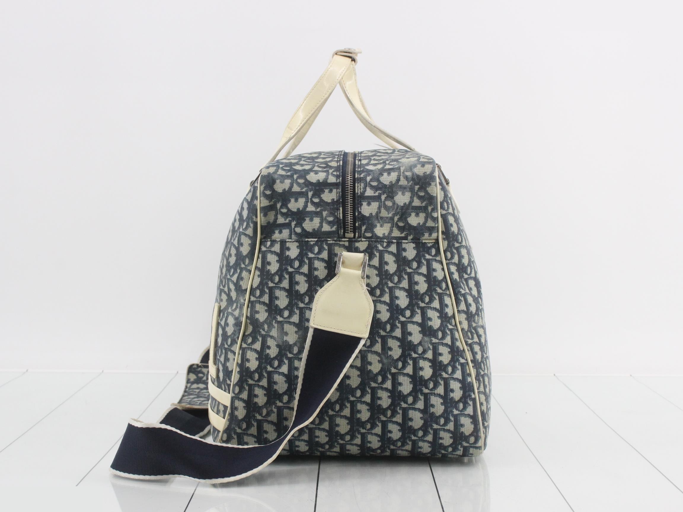 Trotter 1 PVC Boston Bag, Navy, Galliano — view 3