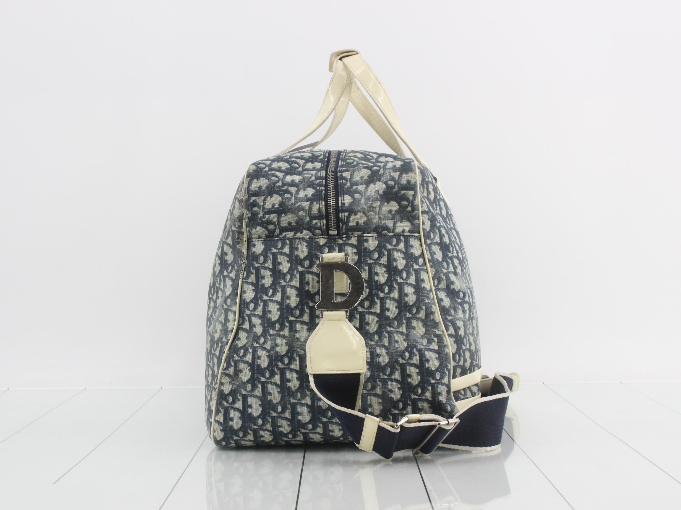 Trotter 1 PVC Boston Bag, Navy, Galliano — view 4