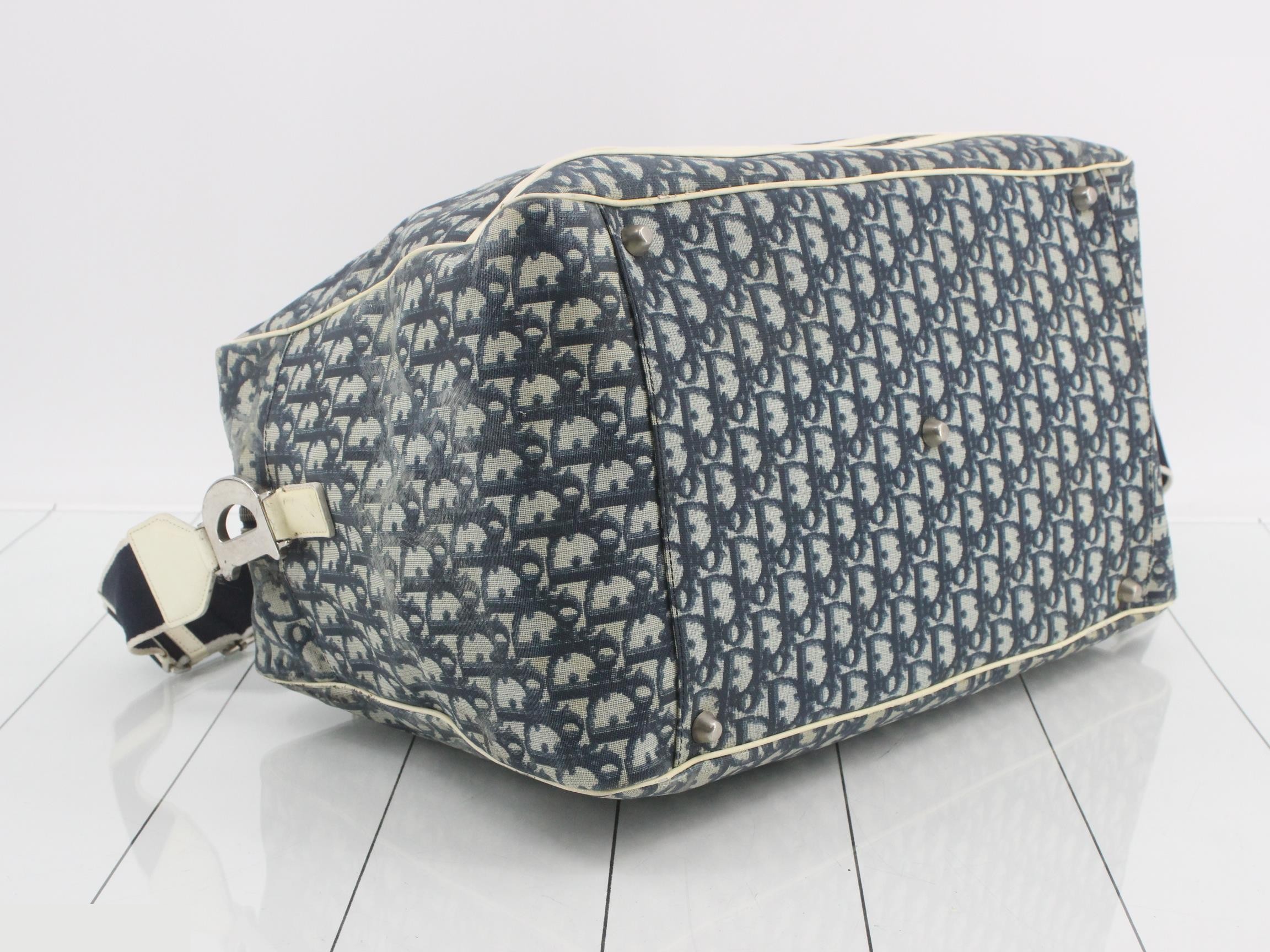 Trotter 1 PVC Boston Bag, Navy, Galliano — view 5